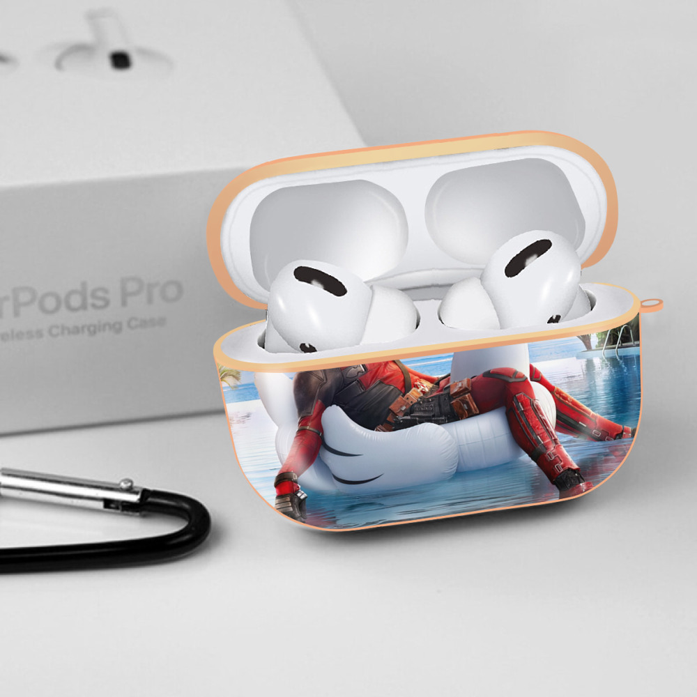 Deadpool デッドプール 【AirPods Pro用】ハードシェル保護ケース｜耐衝撃・防指紋・カラビナ付き商品仕様