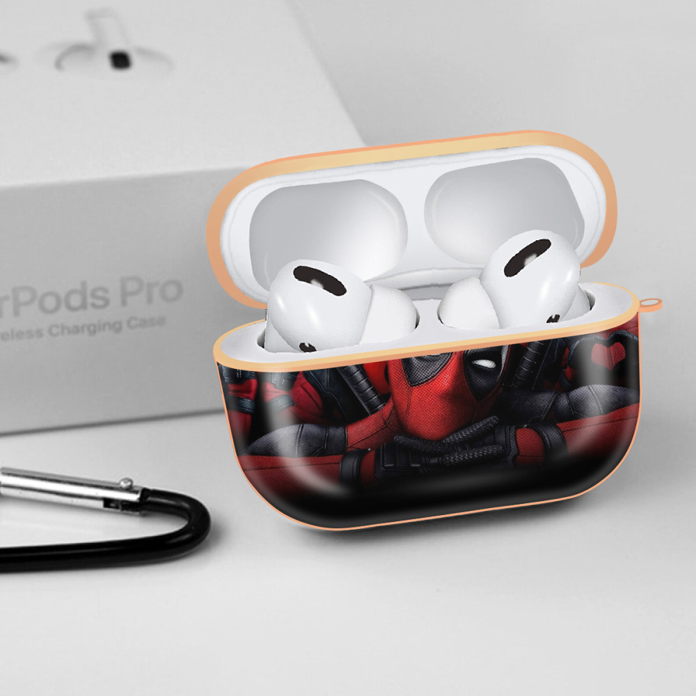 Deadpool デッドプール 【AirPods Pro用】ハードシェル保護ケース｜耐衝撃・防指紋・カラビナ付き商品仕様