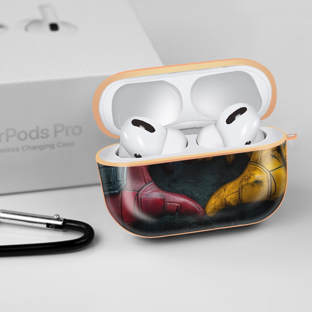 Deadpool デッドプール 【AirPods Pro用】ハードシェル保護ケース｜耐衝撃・防指紋・カラビナ付き商品仕様