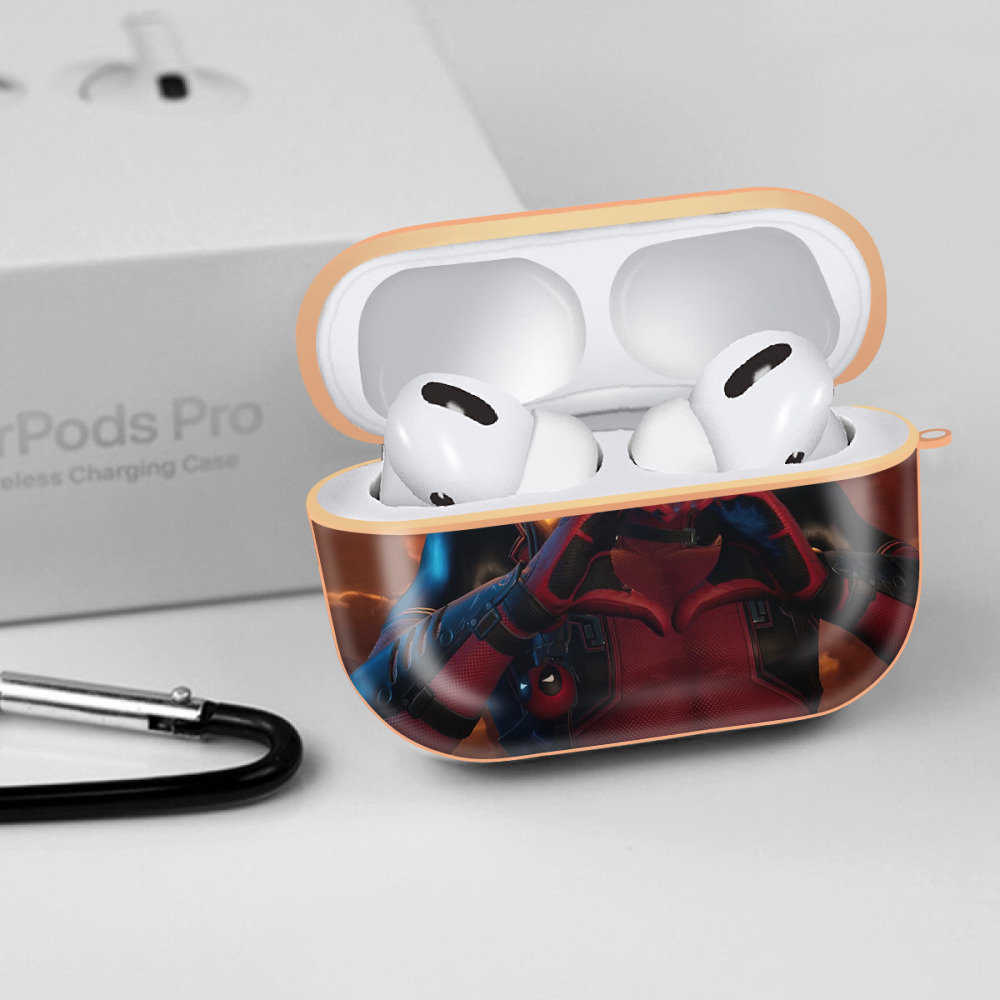 Deadpool デッドプール 【AirPods Pro用】ハードシェル保護ケース｜耐衝撃・防指紋・カラビナ付き商品仕様