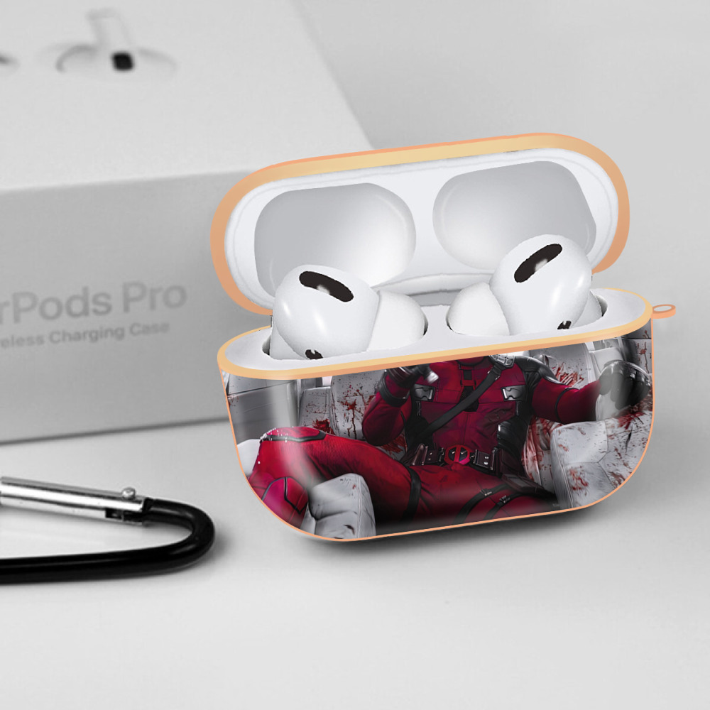 Deadpool デッドプール 【AirPods Pro用】ハードシェル保護ケース｜耐衝撃・防指紋・カラビナ付き商品仕様