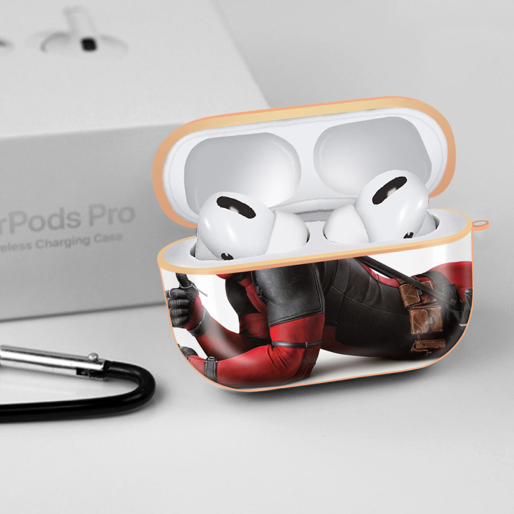 Deadpool デッドプール 【AirPods Pro用】ハードシェル保護ケース｜耐衝撃・防指紋・カラビナ付き商品仕様
