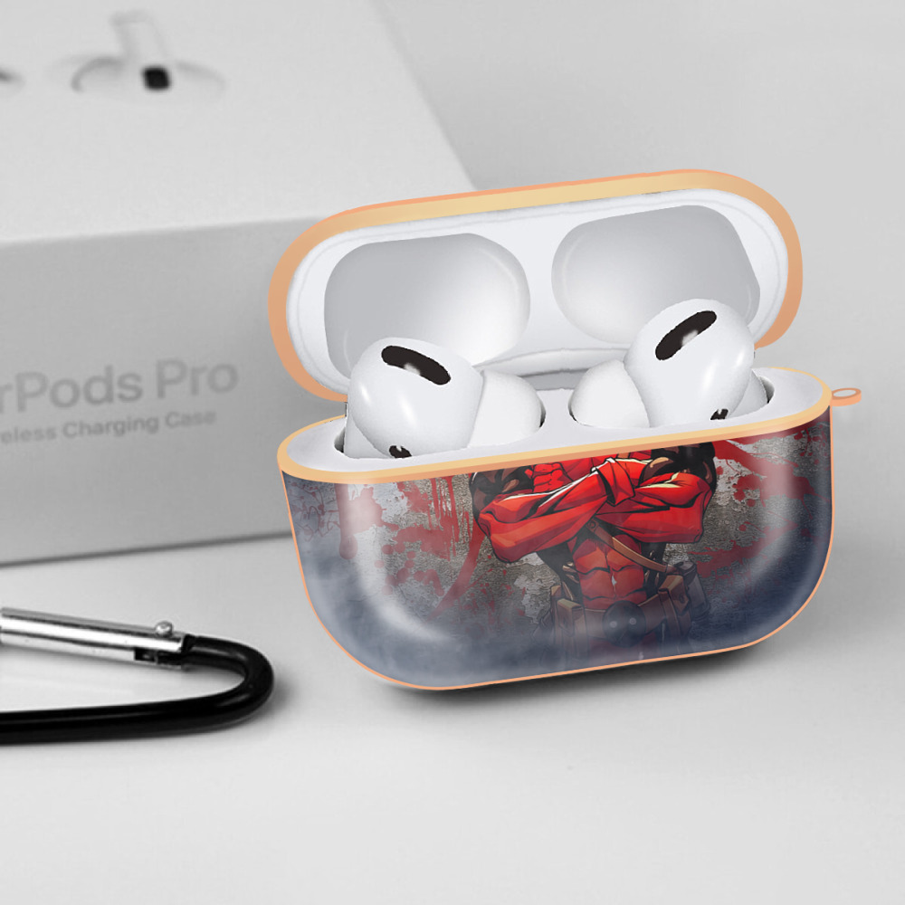 Deadpool デッドプール 【AirPods Pro用】ハードシェル保護ケース｜耐衝撃・防指紋・カラビナ付き商品仕様