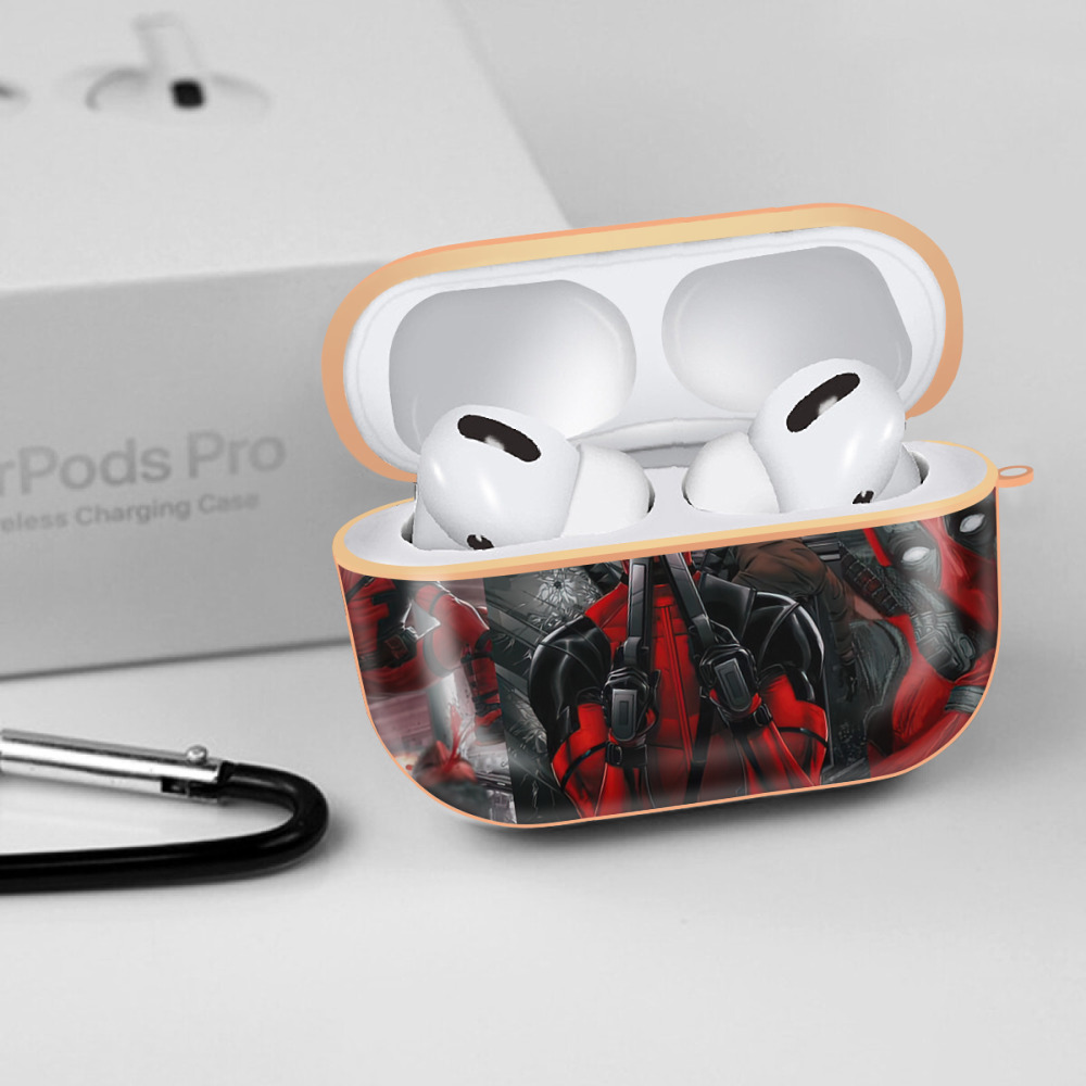 Deadpool デッドプール 【AirPods Pro用】ハードシェル保護ケース｜耐衝撃・防指紋・カラビナ付き商品仕様