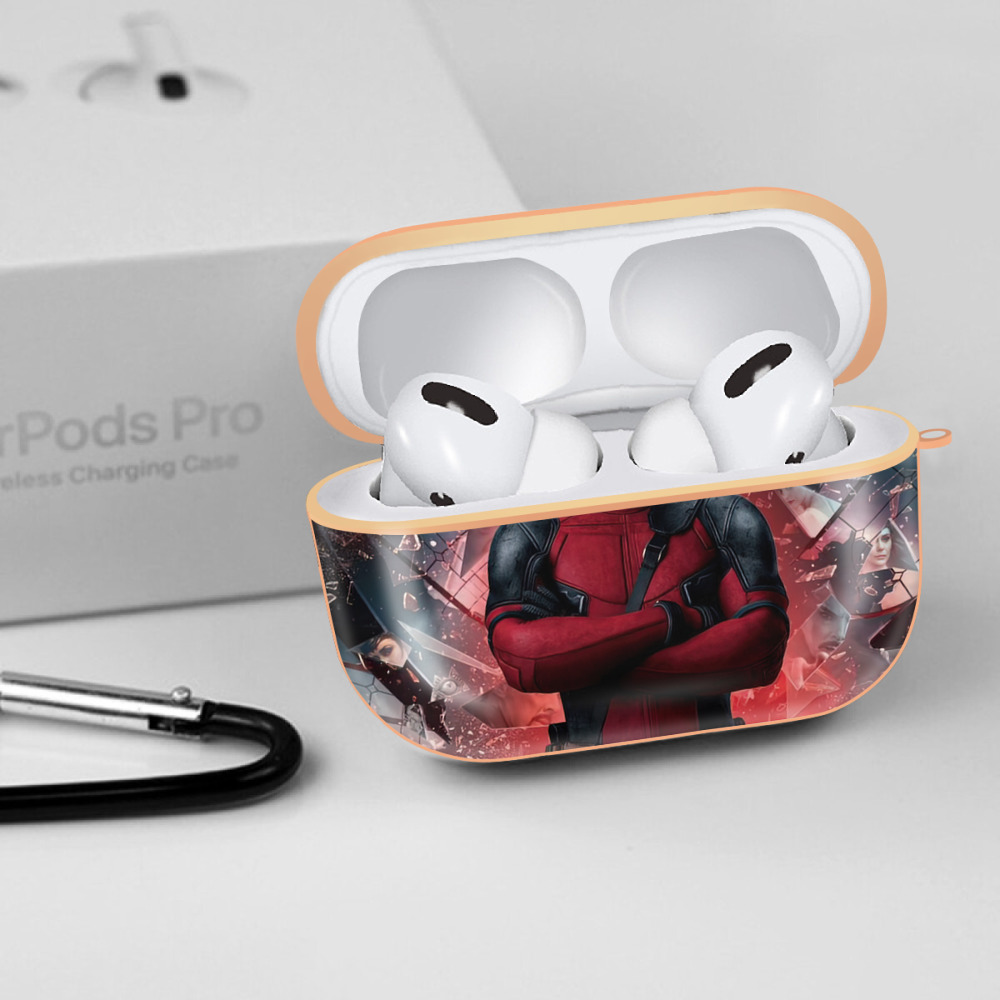 Deadpool デッドプール 【AirPods Pro用】ハードシェル保護ケース｜耐衝撃・防指紋・カラビナ付き商品仕様
