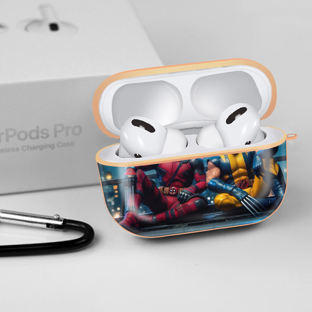 Deadpool デッドプール 【AirPods Pro用】ハードシェル保護ケース｜耐衝撃・防指紋・カラビナ付き商品仕様