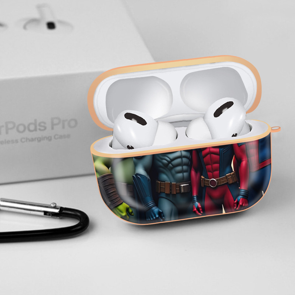 Deadpool デッドプール 【AirPods Pro用】ハードシェル保護ケース｜耐衝撃・防指紋・カラビナ付き商品仕様