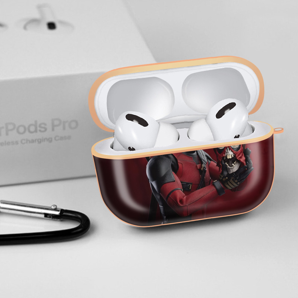Deadpool デッドプール 【AirPods Pro用】ハードシェル保護ケース｜耐衝撃・防指紋・カラビナ付き商品仕様