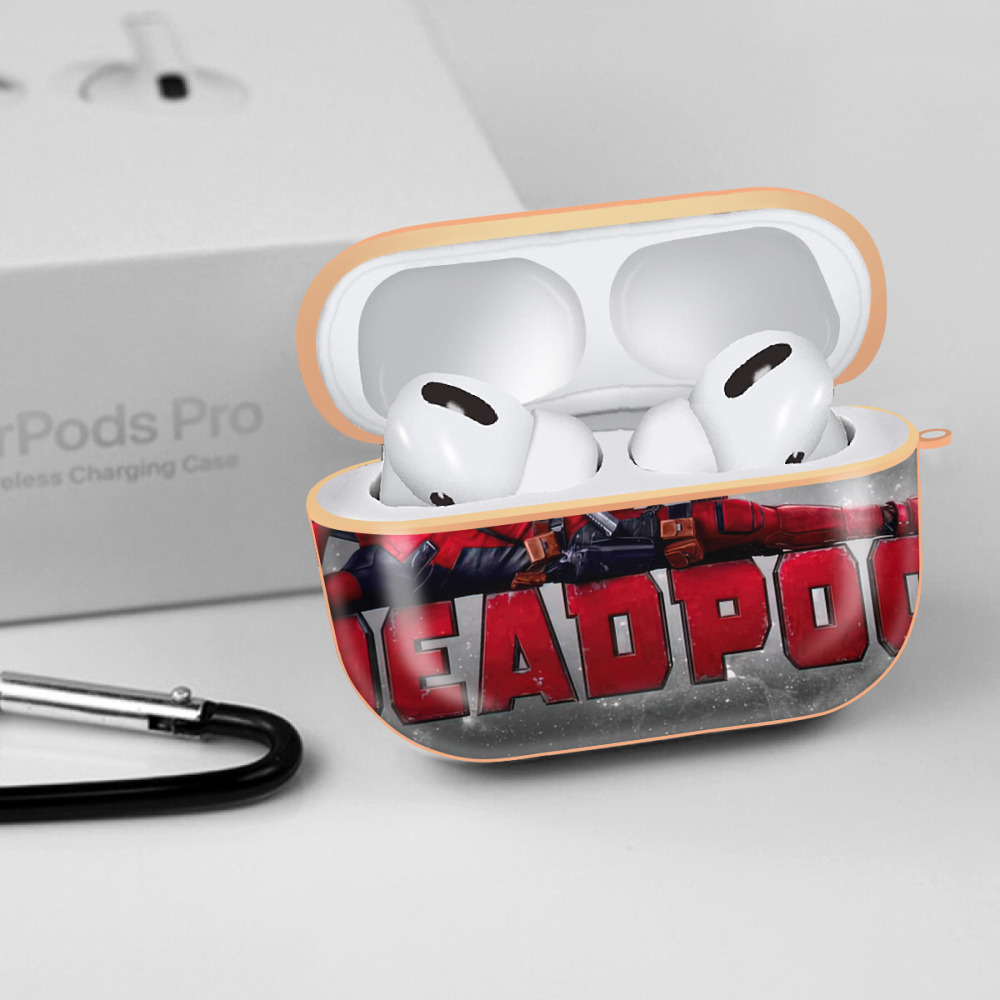 Deadpool デッドプール 【AirPods Pro用】ハードシェル保護ケース｜耐衝撃・防指紋・カラビナ付き商品仕様
