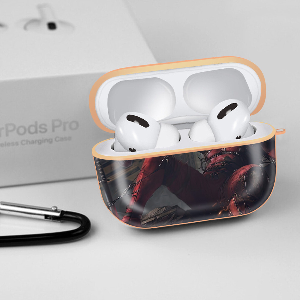 Deadpool デッドプール 【AirPods Pro用】ハードシェル保護ケース｜耐衝撃・防指紋・カラビナ付き商品仕様