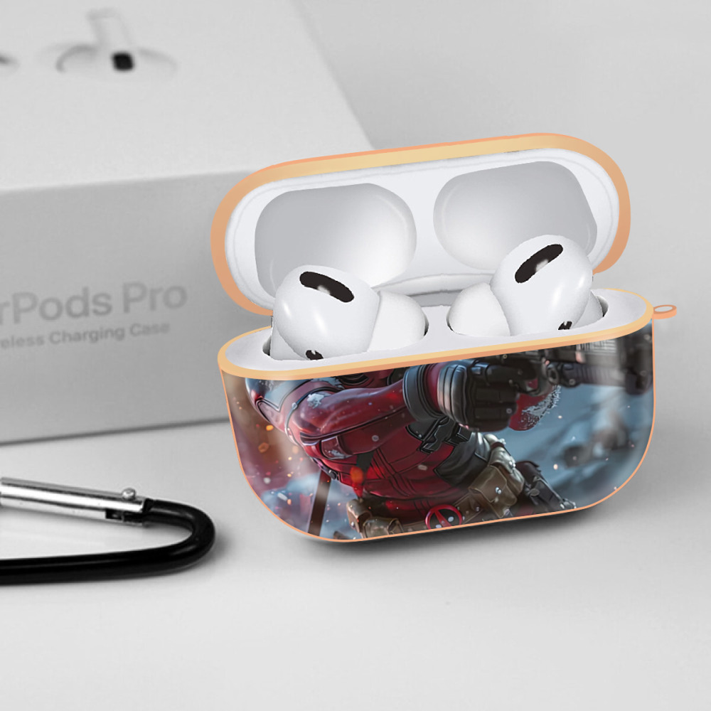 Deadpool デッドプール 【AirPods Pro用】ハードシェル保護ケース｜耐衝撃・防指紋・カラビナ付き商品仕様