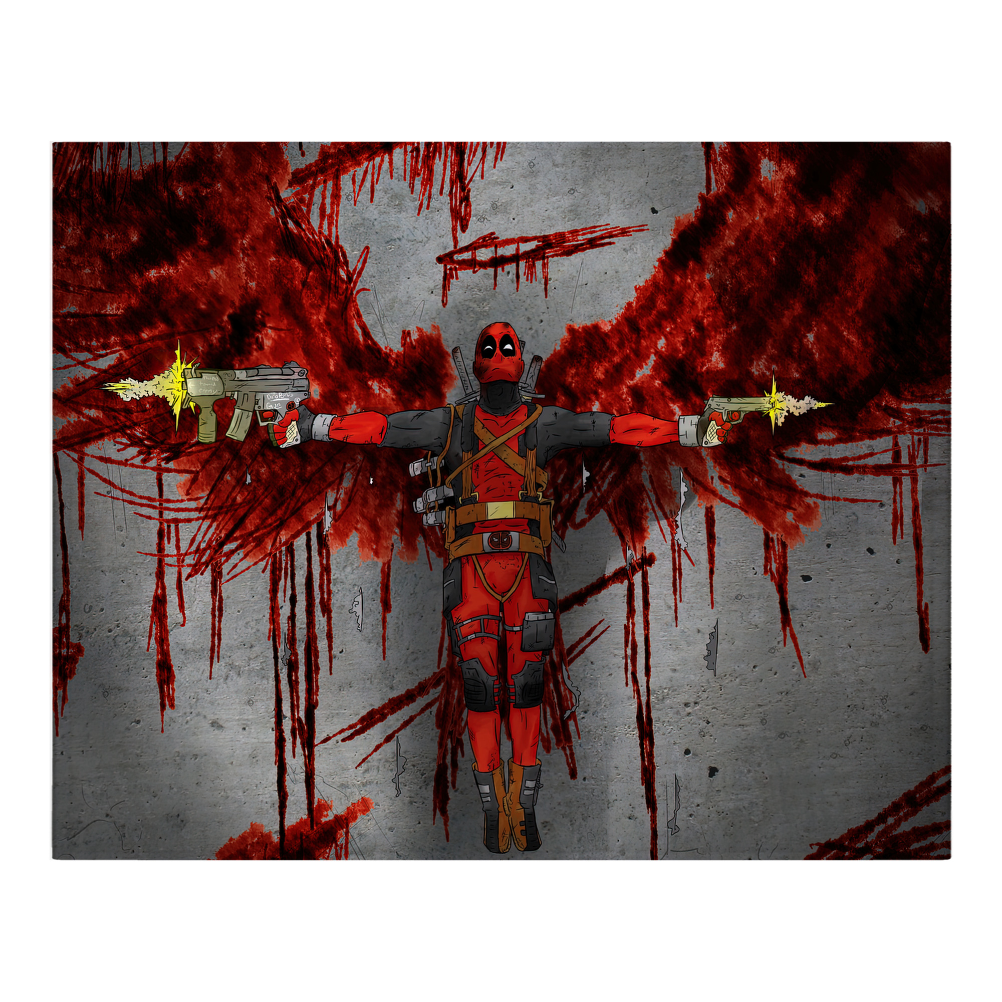 （画像用） Deadpool デッドプール フランネルブランケット・多サイズ対応（横型）