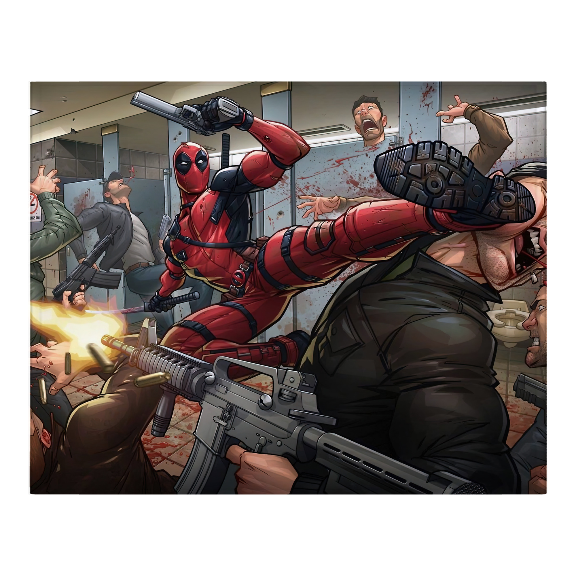 （画像用） Deadpool デッドプール フランネルブランケット・多サイズ対応（横型）