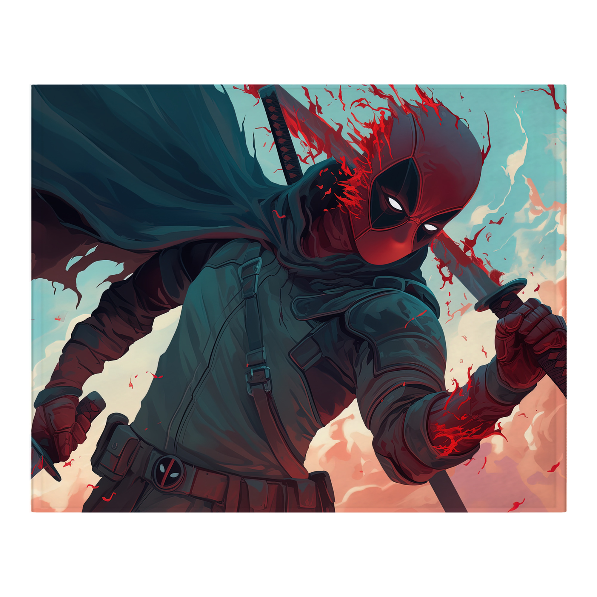 （画像用） Deadpool デッドプール フランネルブランケット・多サイズ対応（横型）