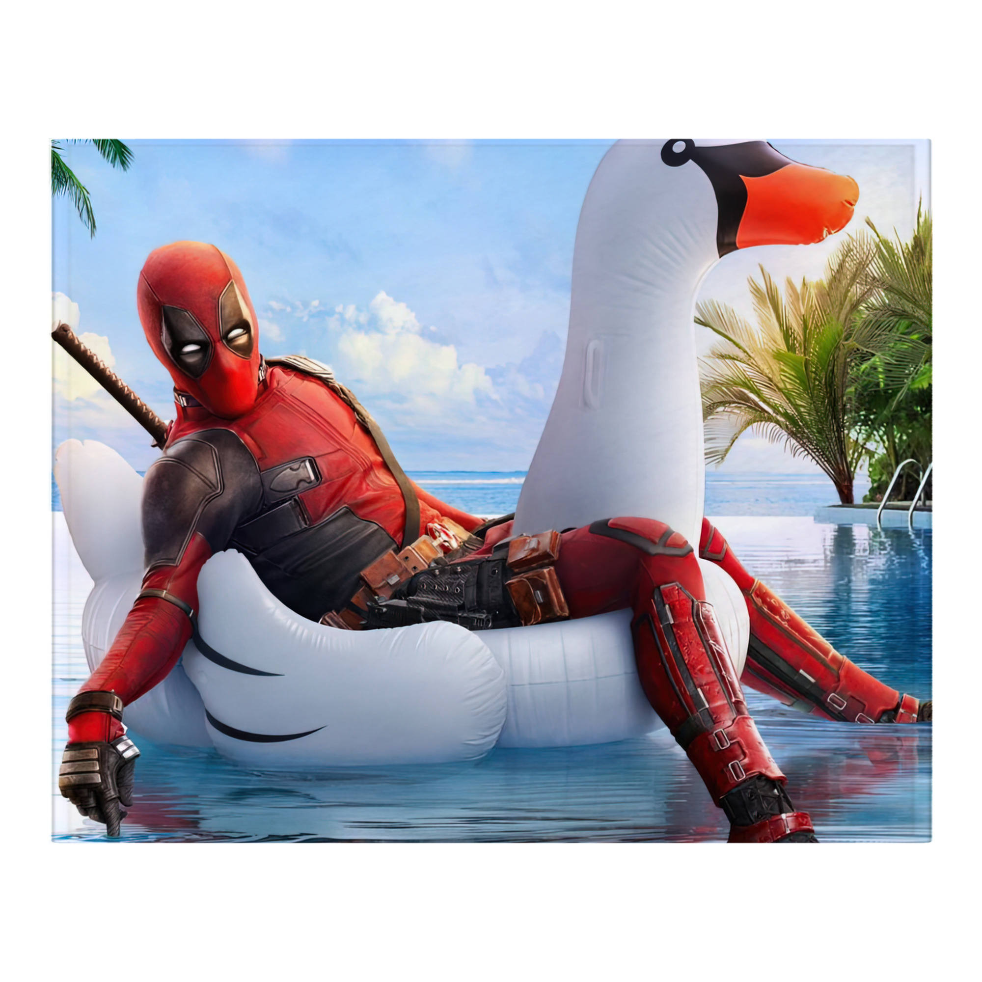 （画像用） Deadpool デッドプール フランネルブランケット・多サイズ対応（横型）