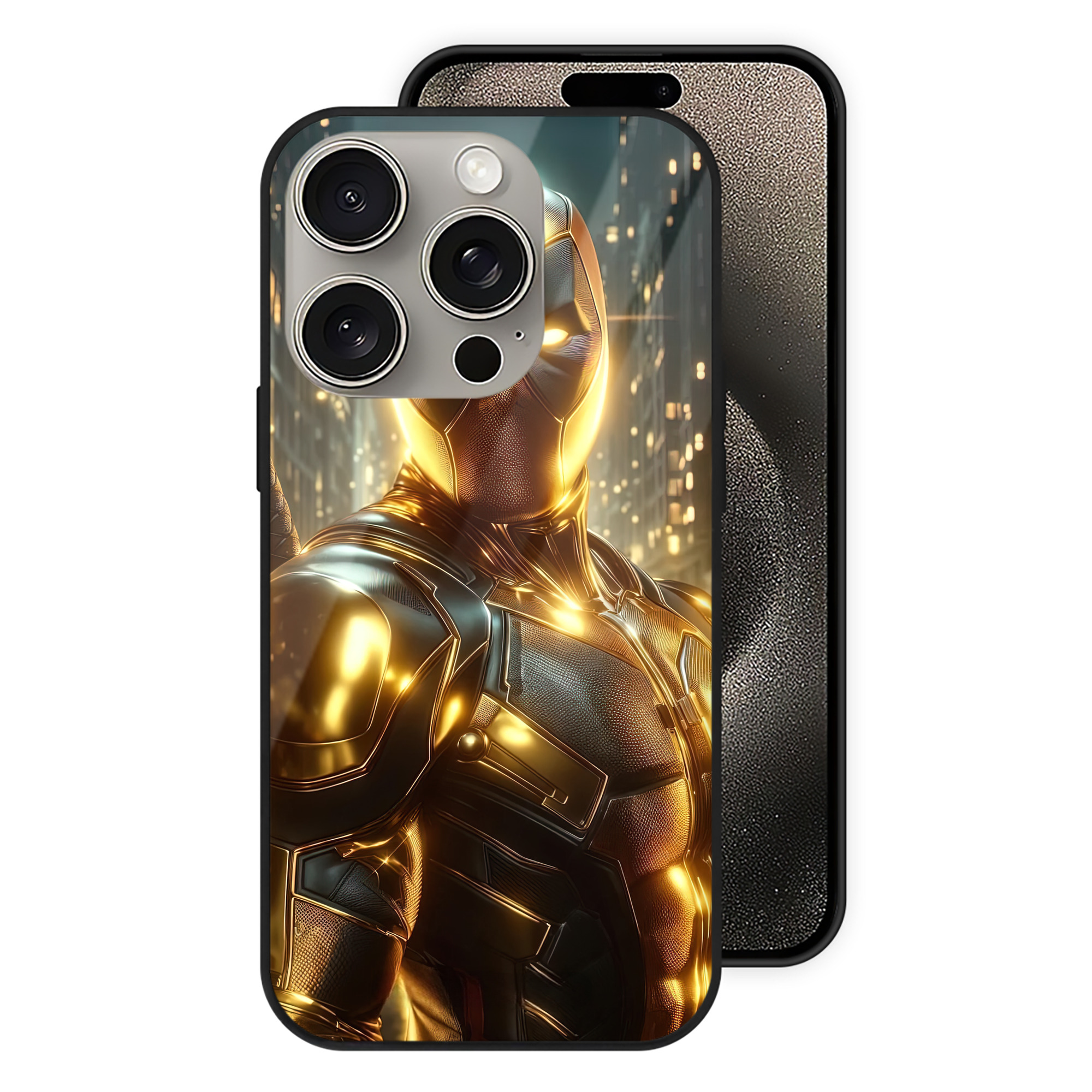 （画像用） Deadpool デッドプール 【iPhone15Pro対応】スマホケース 耐衝撃＆黄変防止 背面ガラス
