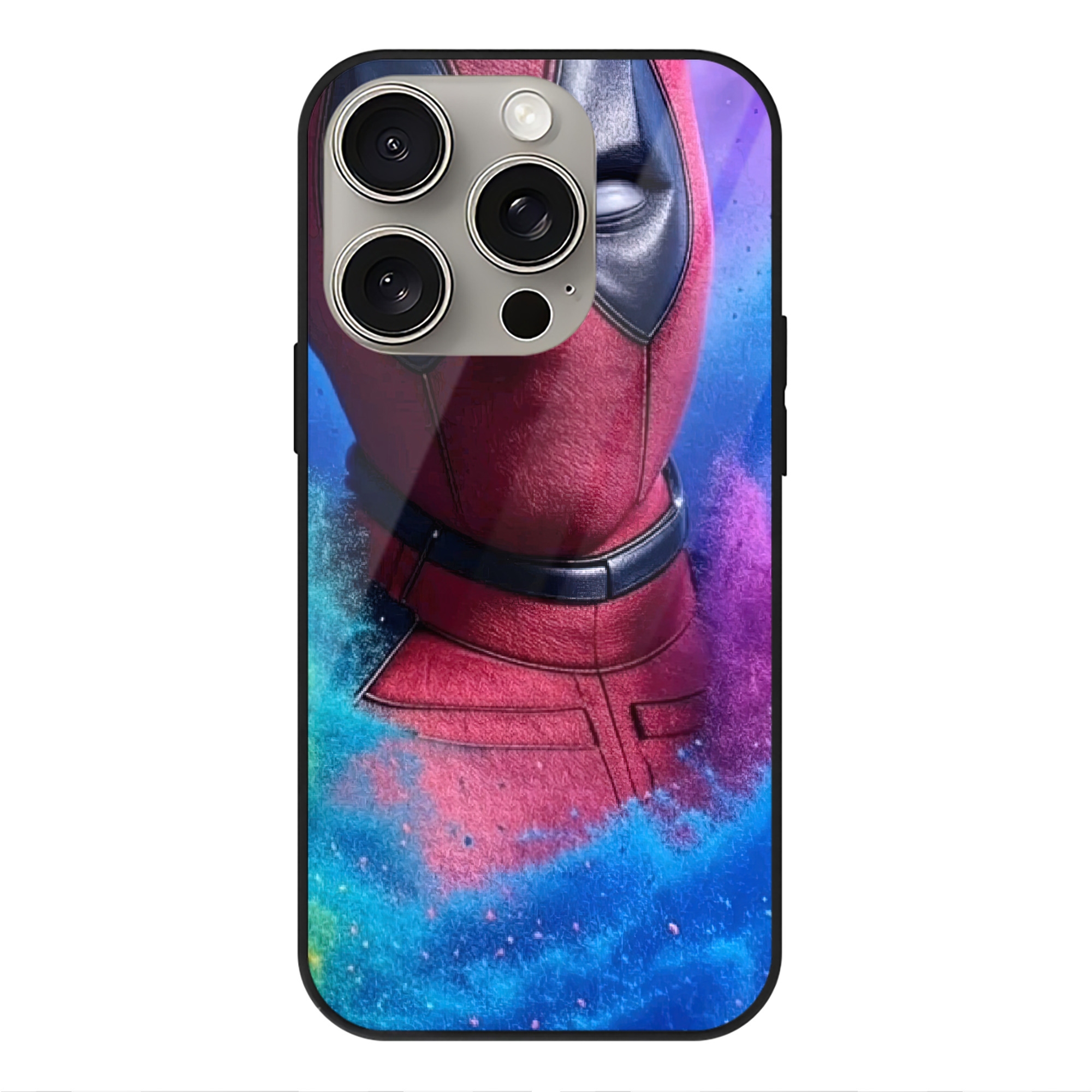 （画像用） Deadpool デッドプール 【iPhone15Pro対応】スマホケース 耐衝撃＆黄変防止 背面ガラス