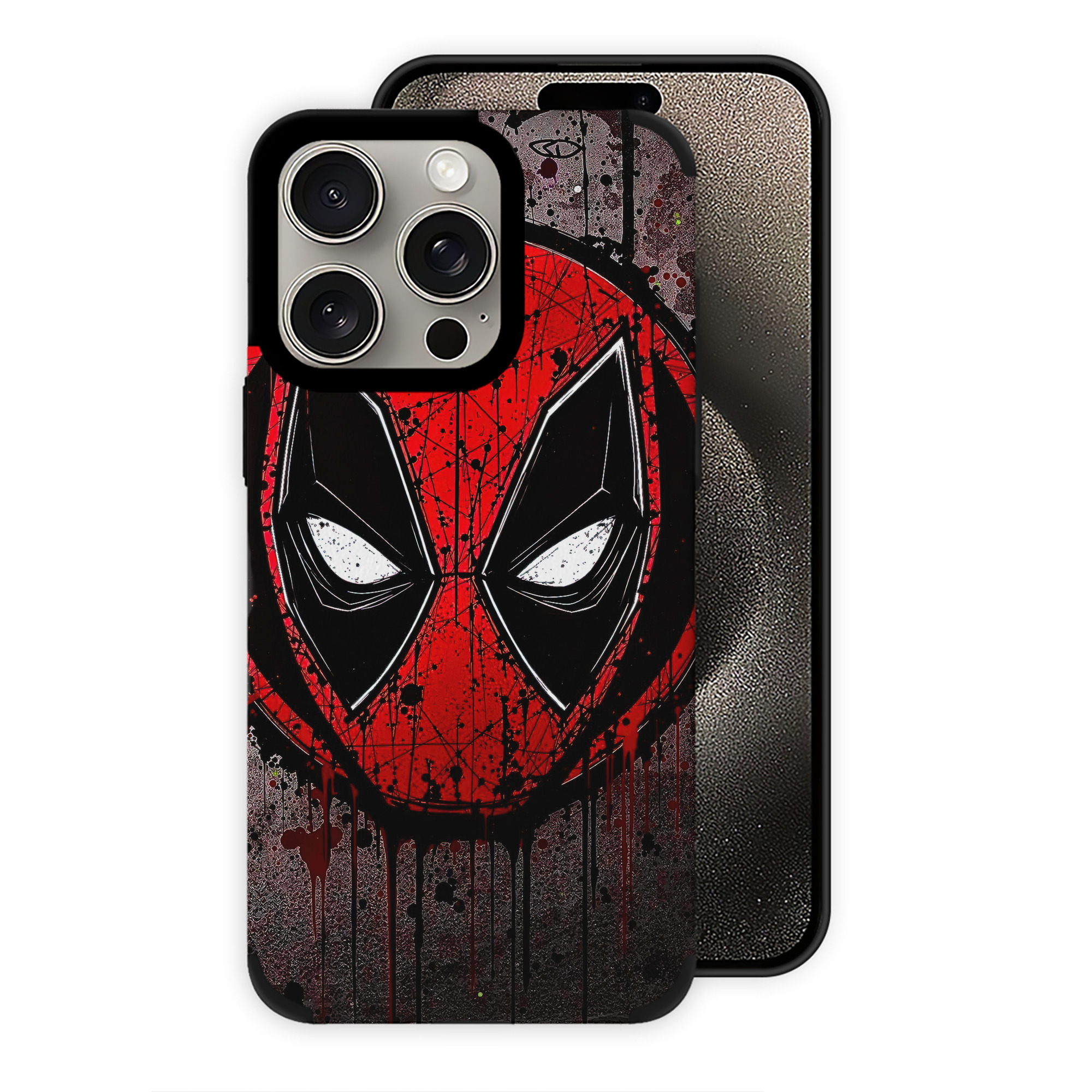 （画像用） Deadpool デッドプール 【iPhone15ProMax対応】 PUレザー スマホケース 耐衝撃＆黄変防止