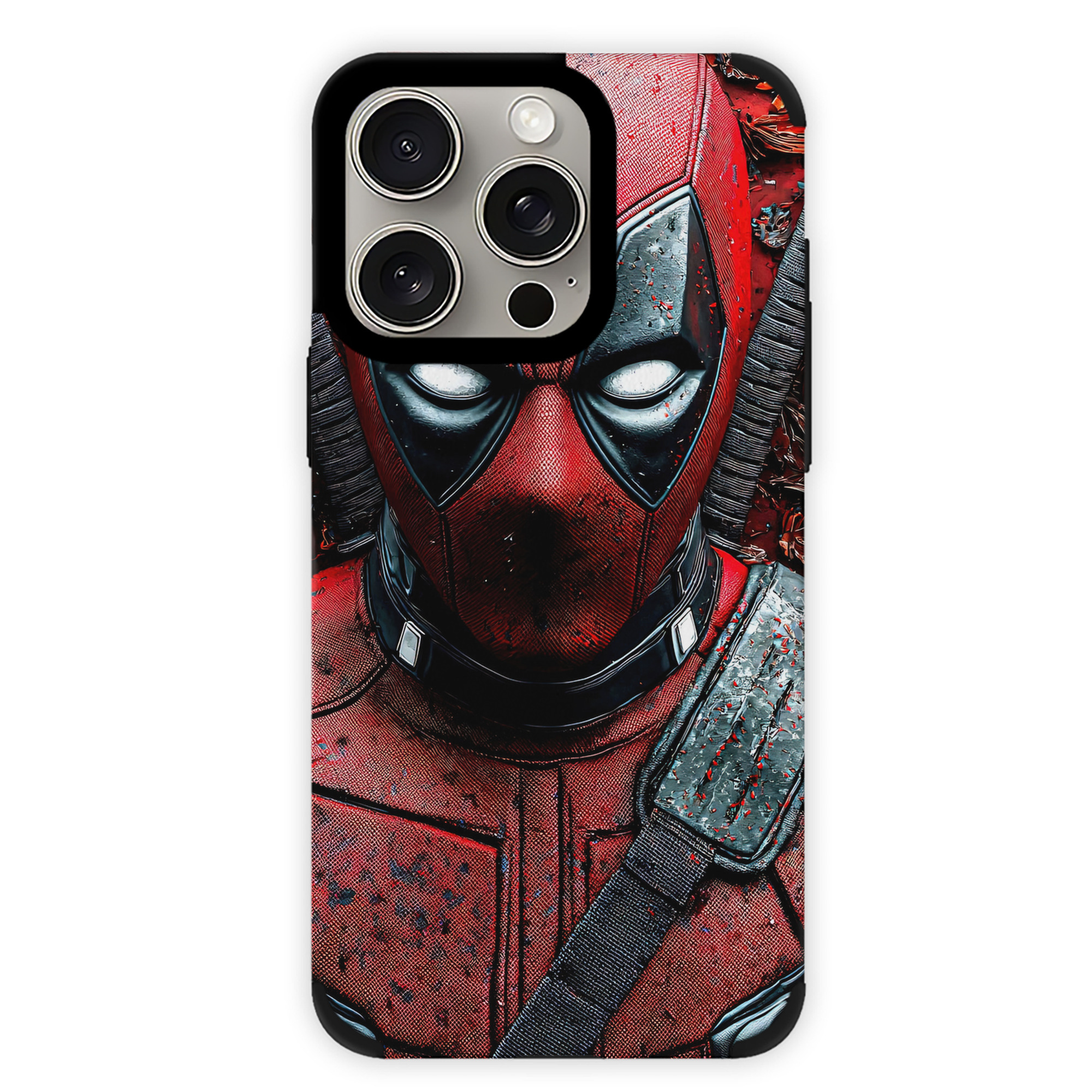 （画像用） Deadpool デッドプール 【iPhone15ProMax対応】 PUレザー スマホケース 耐衝撃＆黄変防止