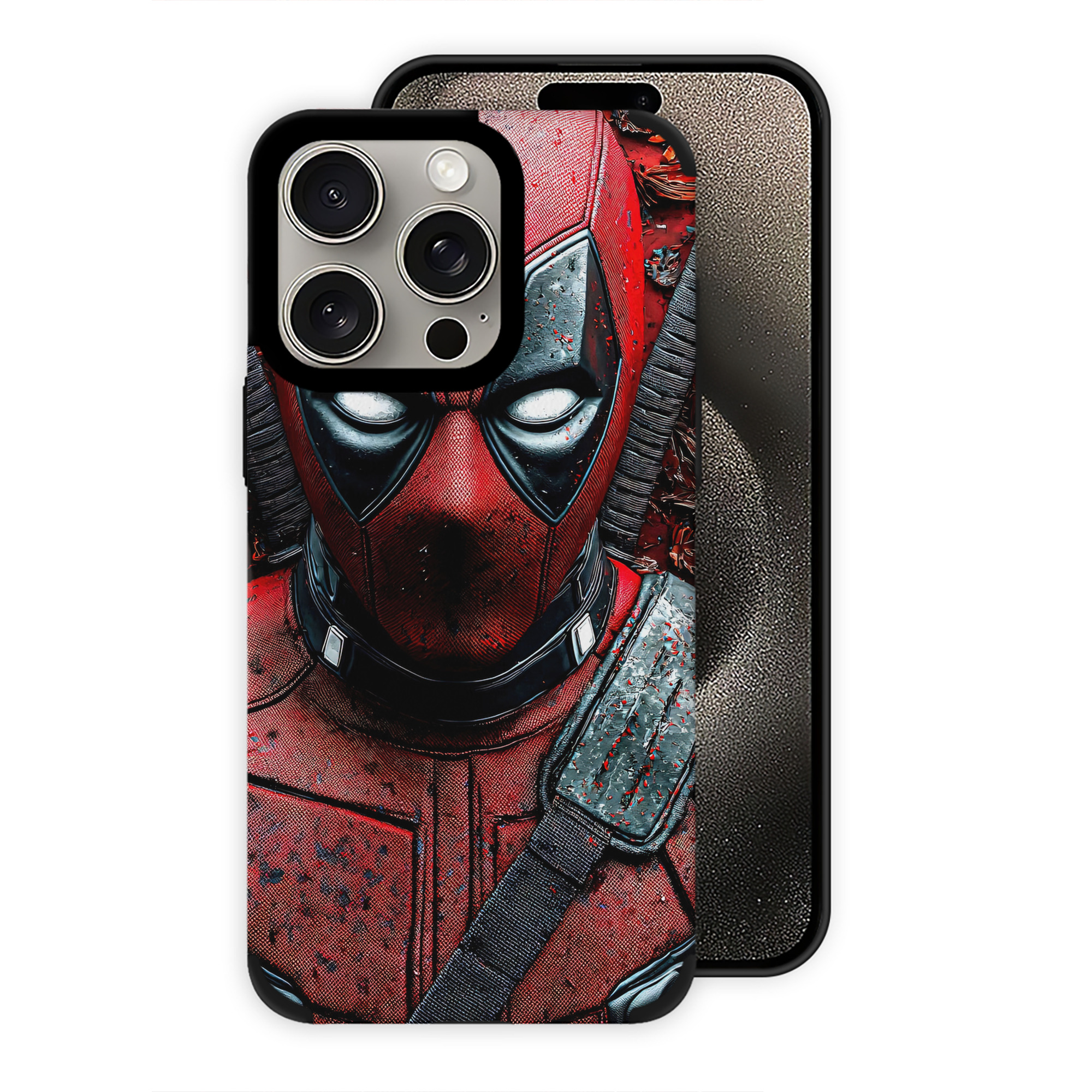 （画像用） Deadpool デッドプール 【iPhone15ProMax対応】 PUレザー スマホケース 耐衝撃＆黄変防止