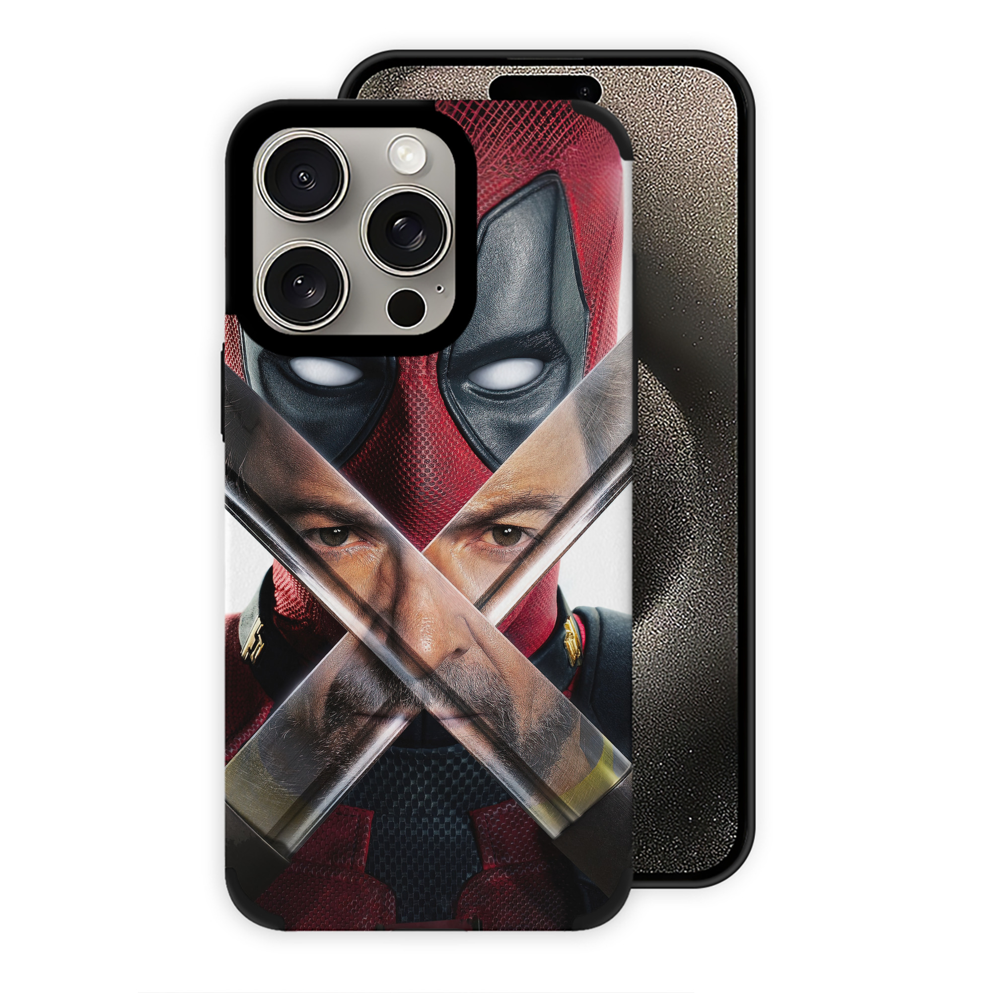 （画像用） Deadpool デッドプール 【iPhone15ProMax対応】 PUレザー スマホケース 耐衝撃＆黄変防止