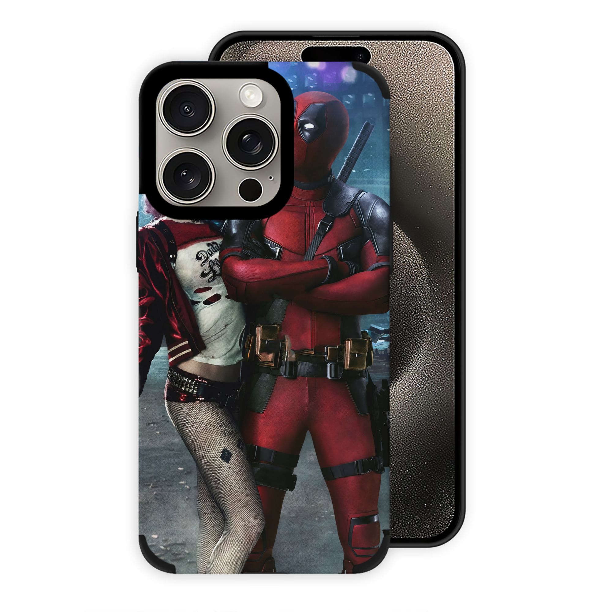 （画像用） Deadpool デッドプール 【iPhone15ProMax対応】 PUレザー スマホケース 耐衝撃＆黄変防止