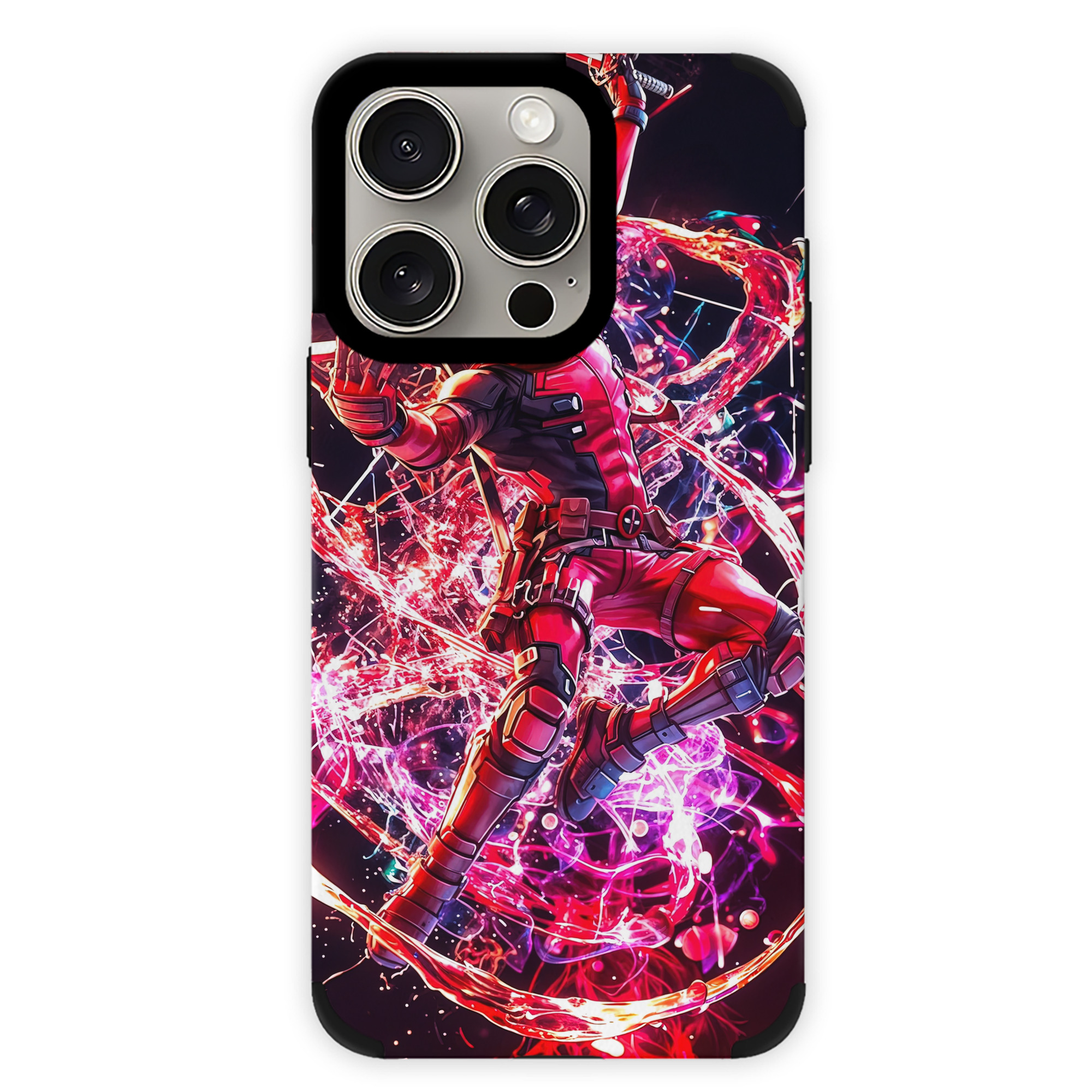 （画像用） Deadpool デッドプール 【iPhone15ProMax対応】 PUレザー スマホケース 耐衝撃＆黄変防止