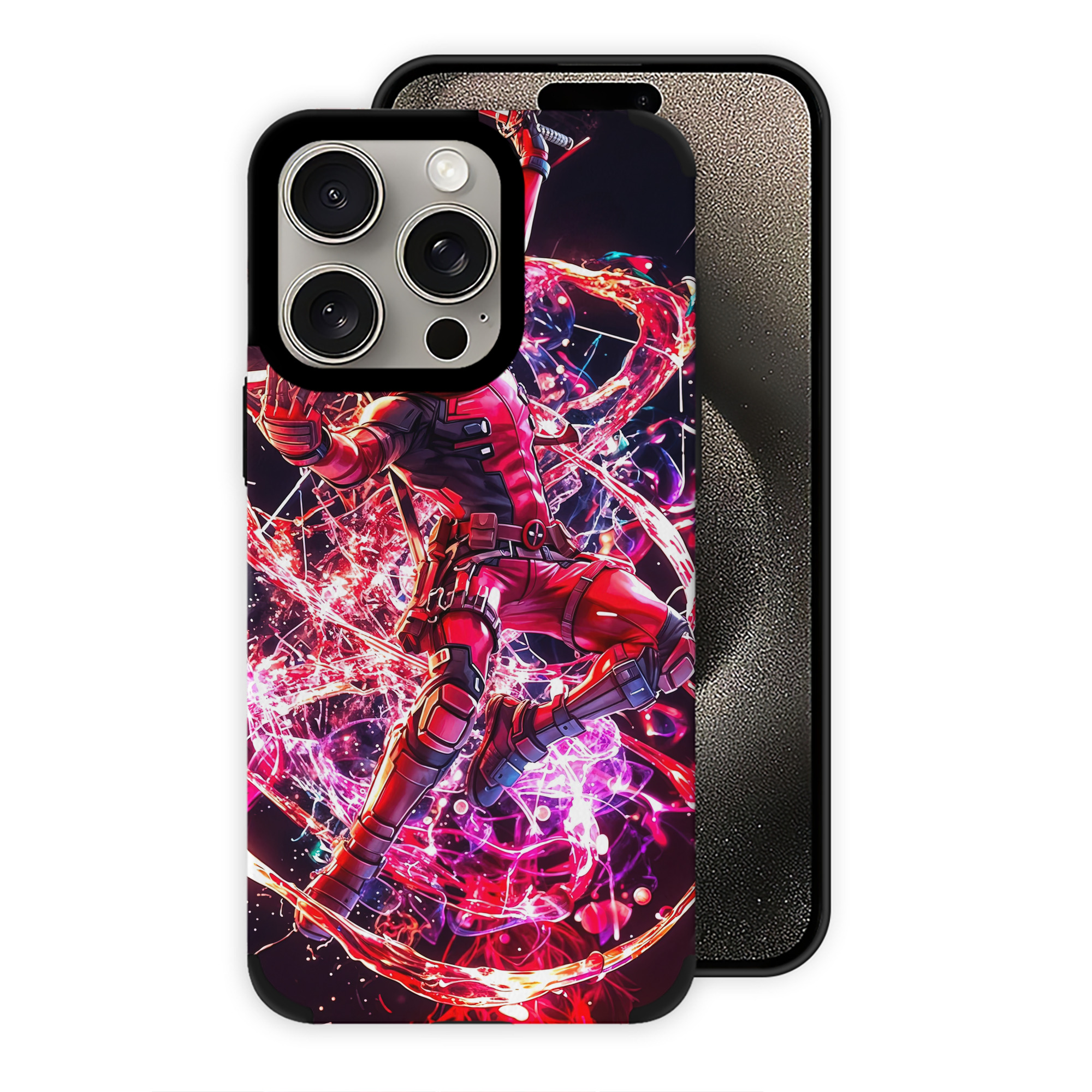 （画像用） Deadpool デッドプール 【iPhone15ProMax対応】 PUレザー スマホケース 耐衝撃＆黄変防止