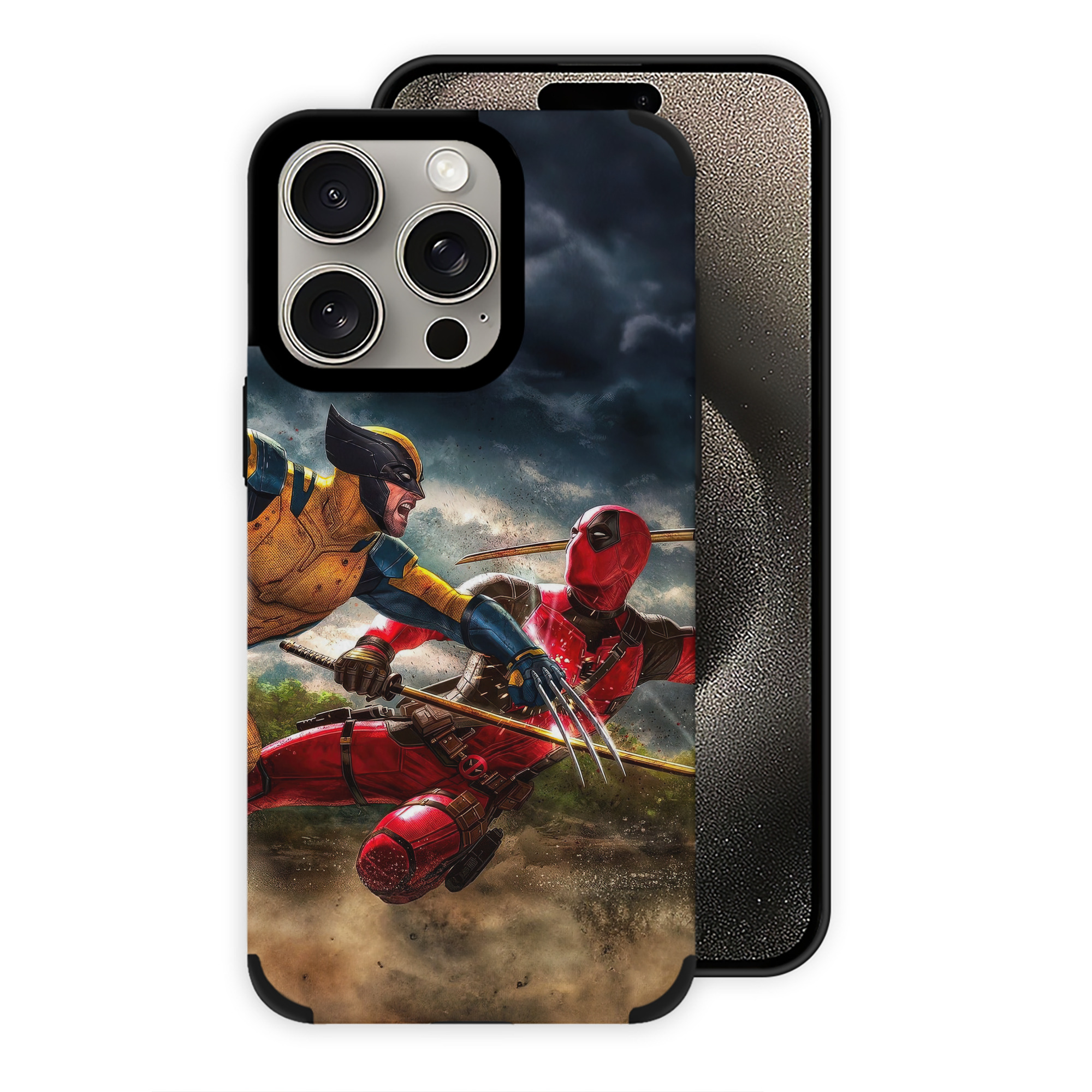 （画像用） Deadpool デッドプール 【iPhone15ProMax対応】 PUレザー スマホケース 耐衝撃＆黄変防止