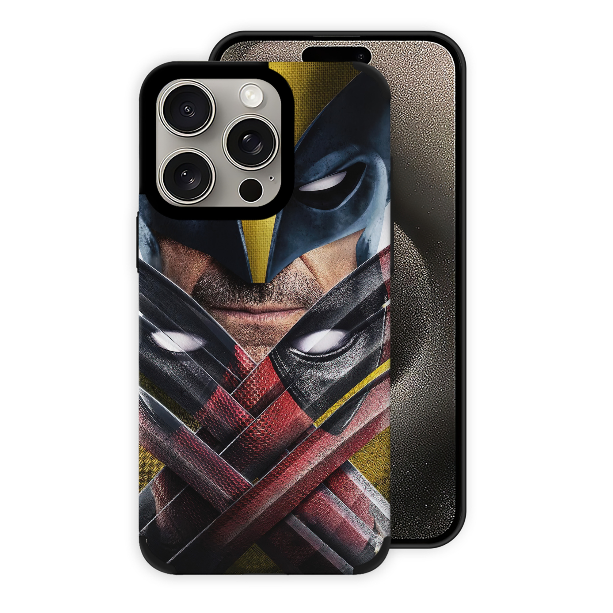 （画像用） Deadpool デッドプール 【iPhone15ProMax対応】 PUレザー スマホケース 耐衝撃＆黄変防止