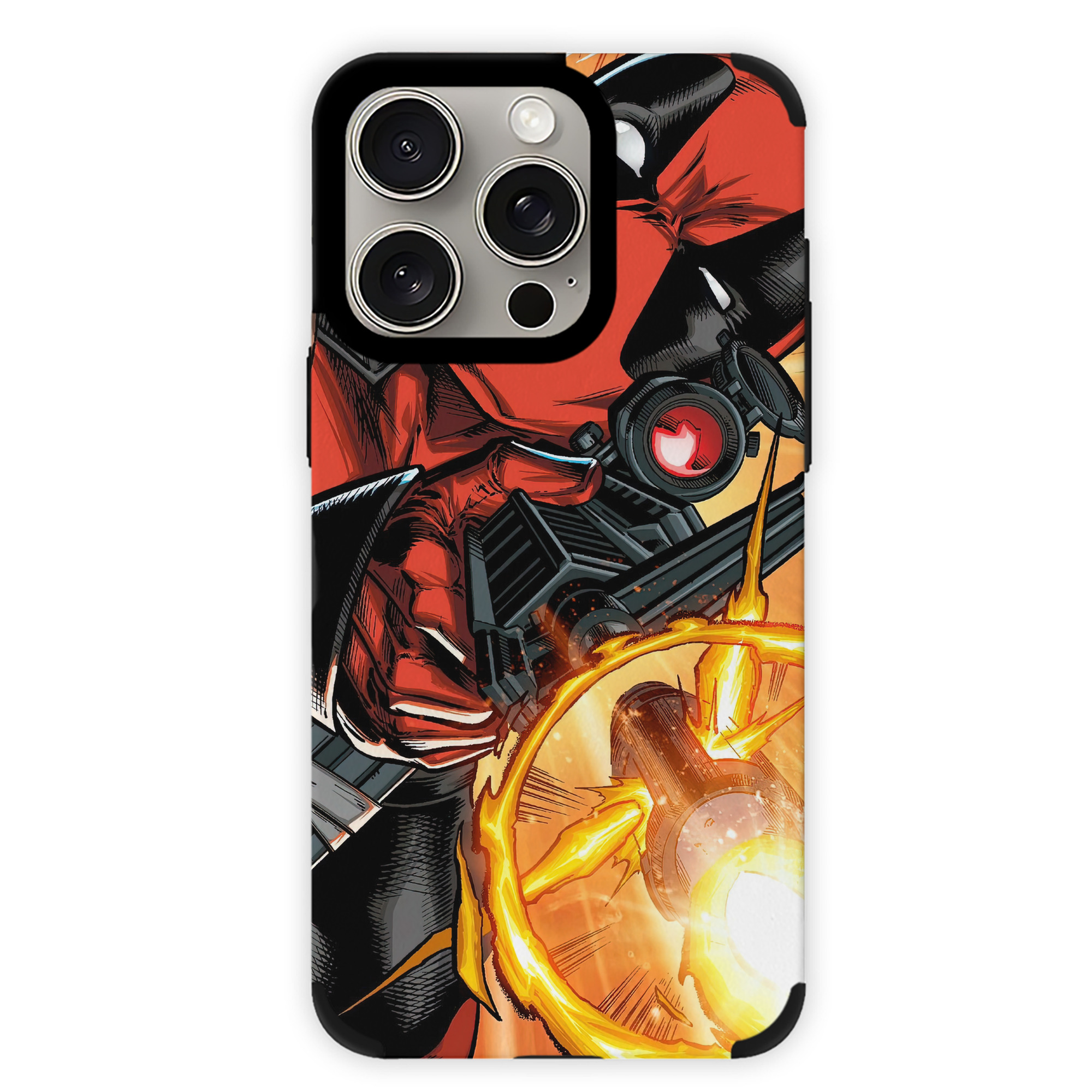 （画像用） Deadpool デッドプール 【iPhone15ProMax対応】 PUレザー スマホケース 耐衝撃＆黄変防止