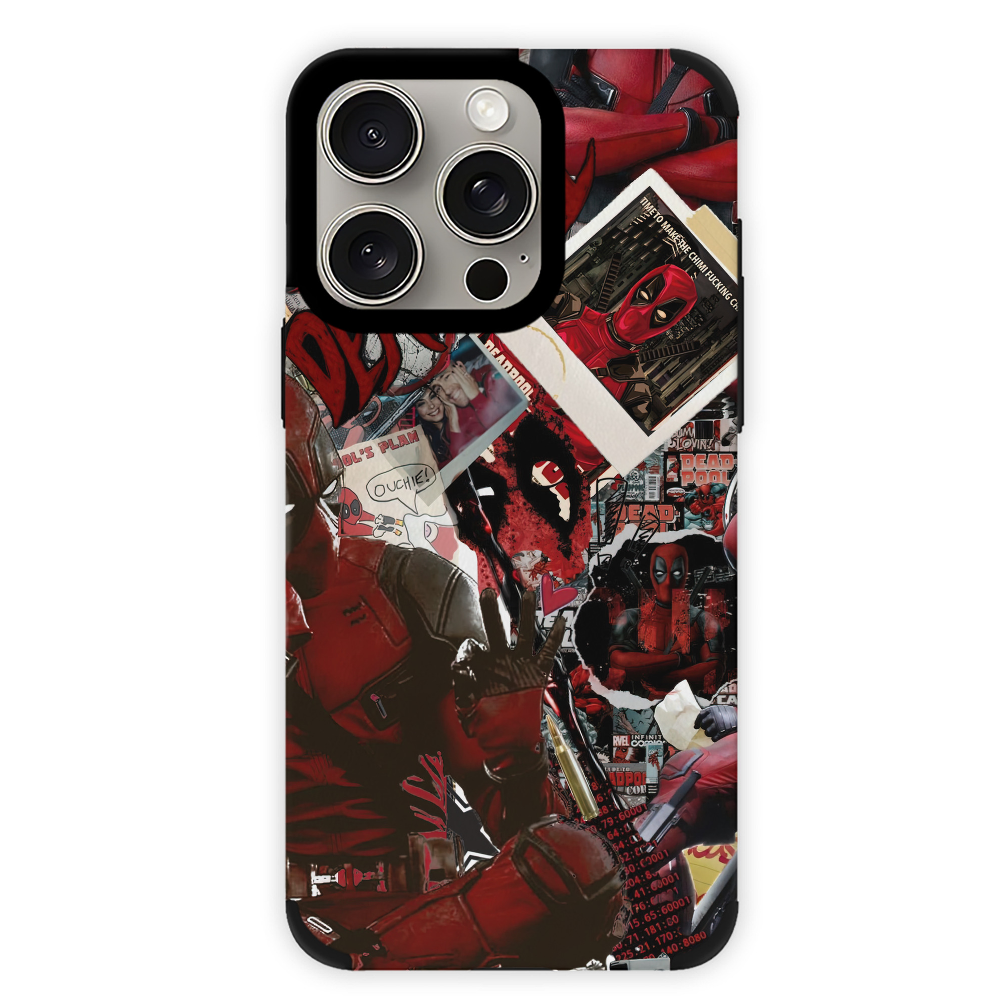 （画像用） Deadpool デッドプール 【iPhone15ProMax対応】 PUレザー スマホケース 耐衝撃＆黄変防止