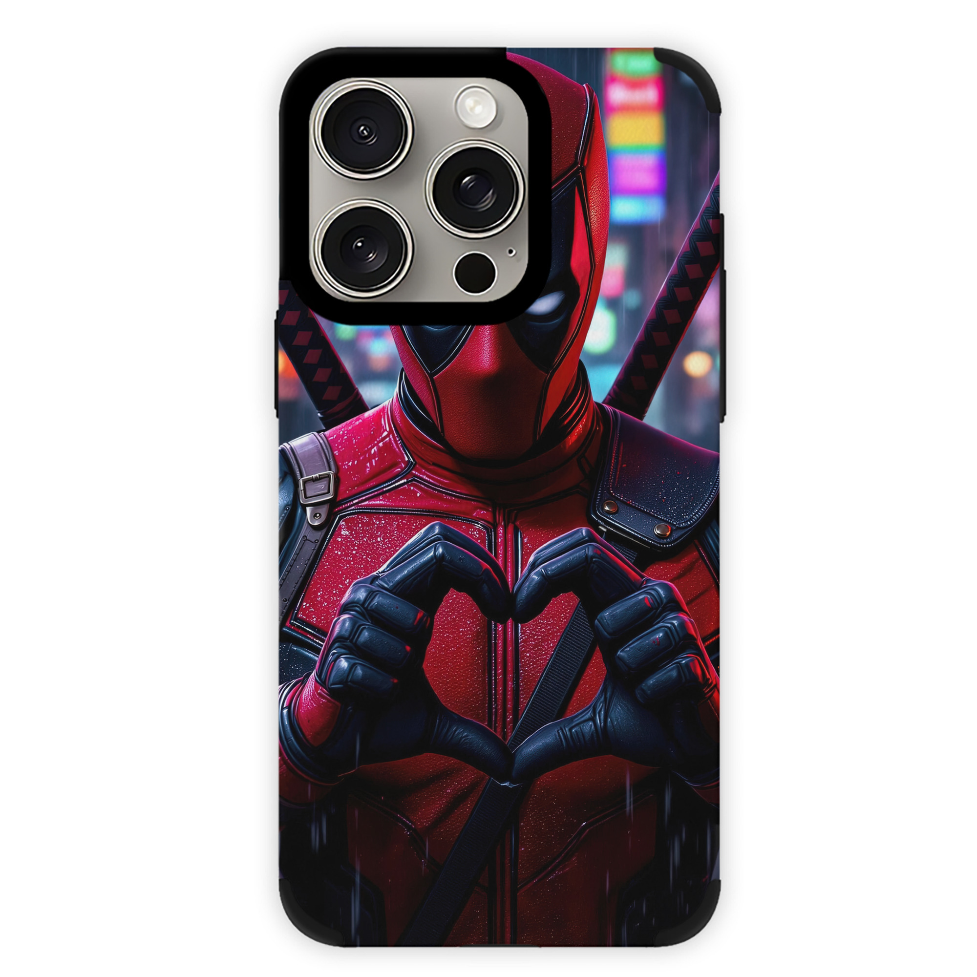 （画像用） Deadpool デッドプール 【iPhone15ProMax対応】 PUレザー スマホケース 耐衝撃＆黄変防止