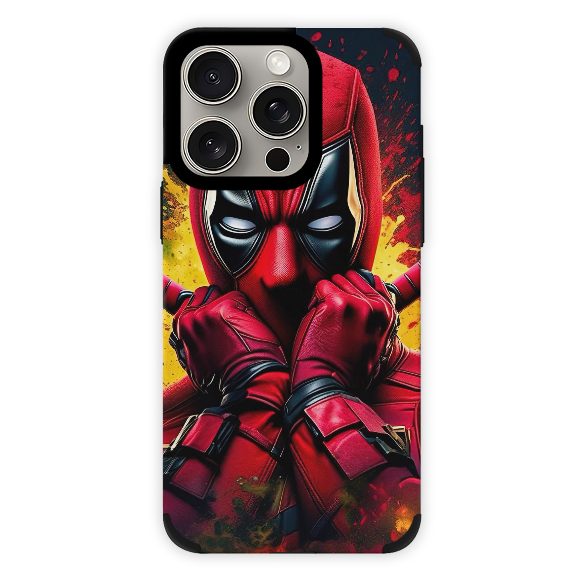 （画像用） Deadpool デッドプール 【iPhone15ProMax対応】 PUレザー スマホケース 耐衝撃＆黄変防止