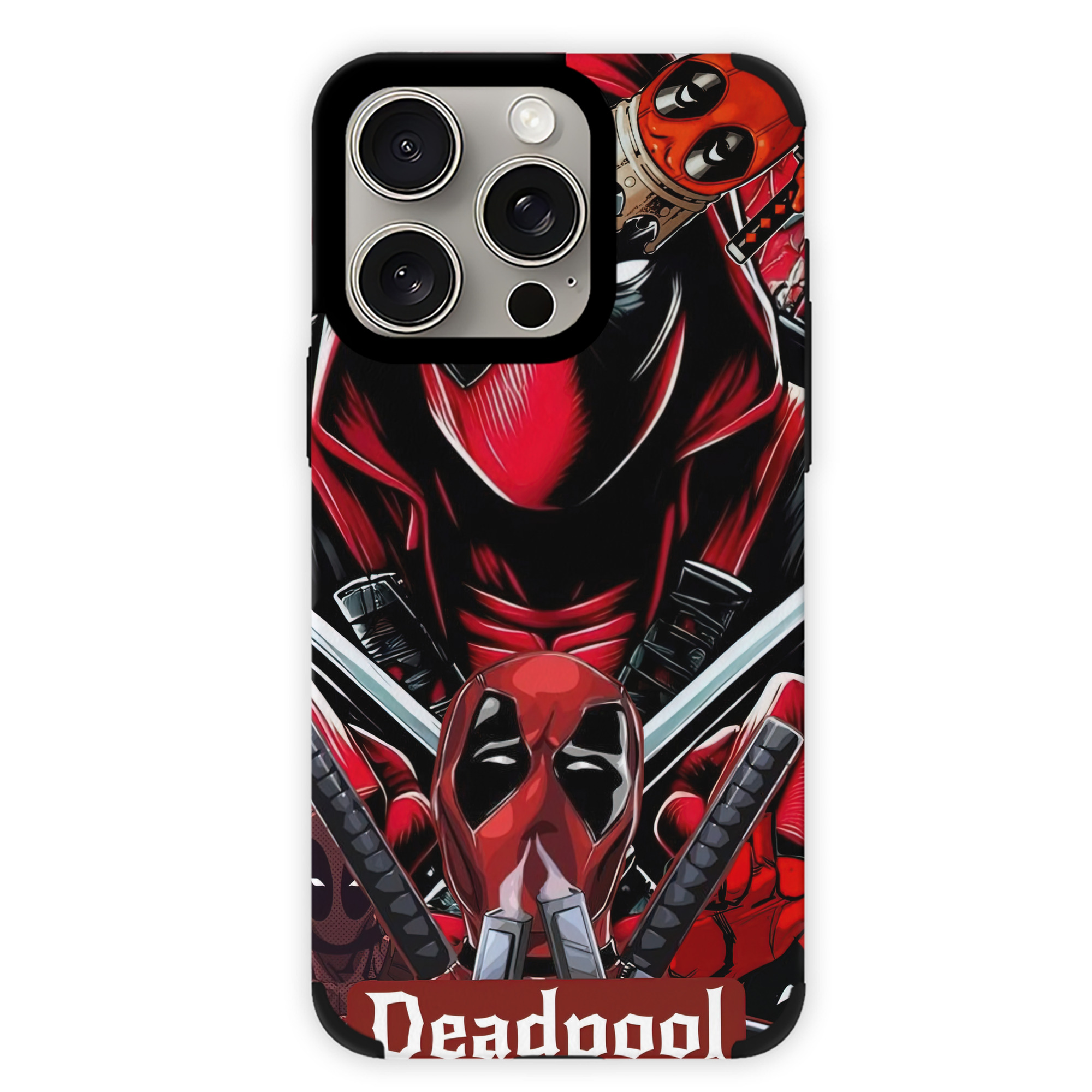 （画像用） Deadpool デッドプール 【iPhone15ProMax対応】 PUレザー スマホケース 耐衝撃＆黄変防止