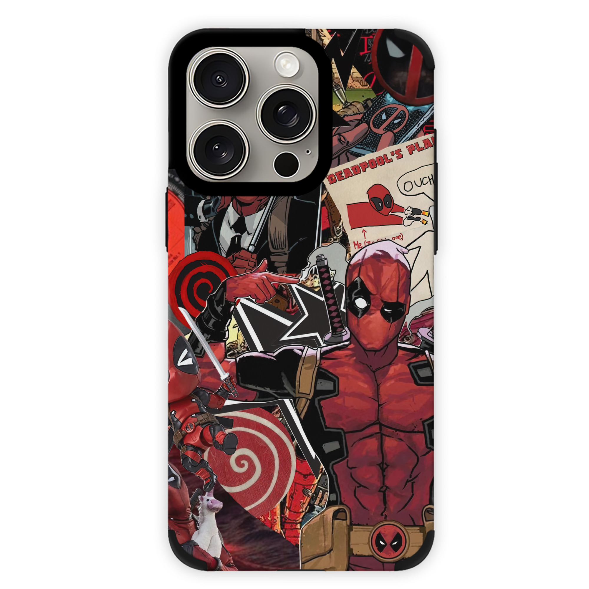 （画像用） Deadpool デッドプール 【iPhone15ProMax対応】 PUレザー スマホケース 耐衝撃＆黄変防止