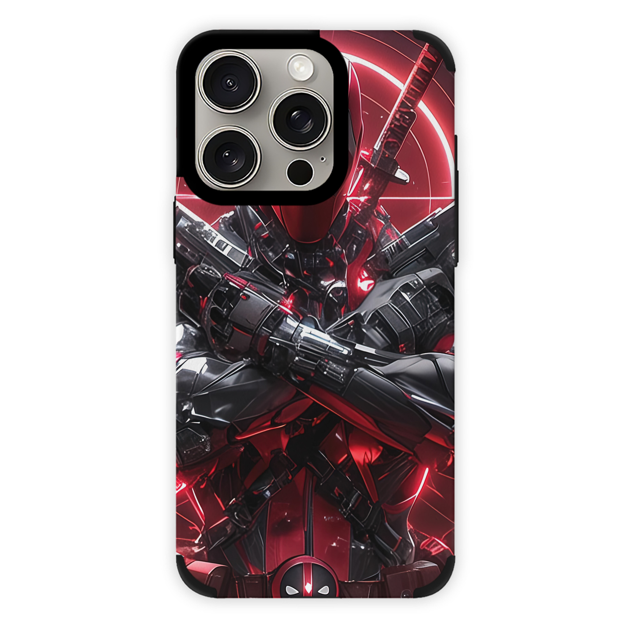 （画像用） Deadpool デッドプール 【iPhone15ProMax対応】 PUレザー スマホケース 耐衝撃＆黄変防止