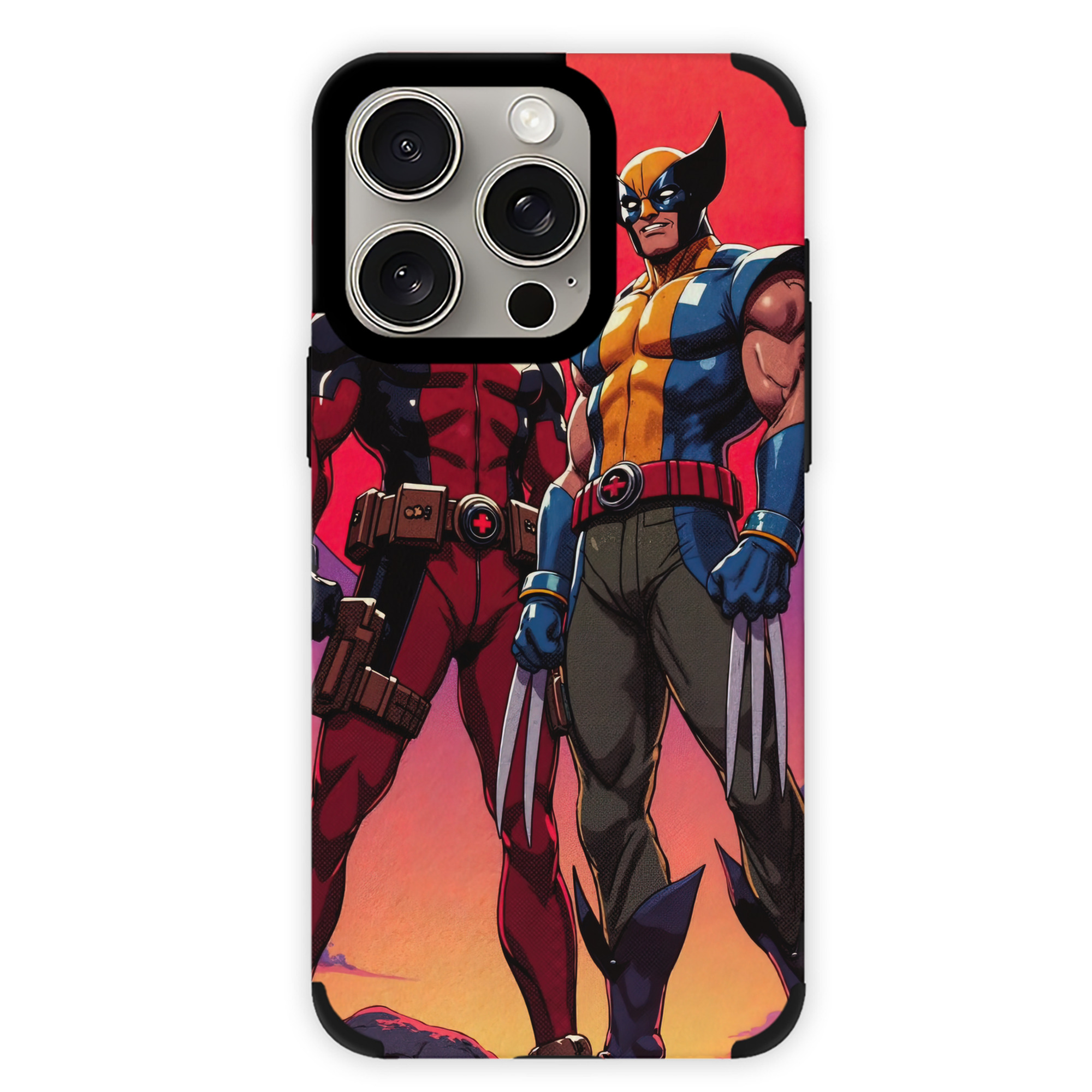 （画像用） Deadpool デッドプール 【iPhone15ProMax対応】 PUレザー スマホケース 耐衝撃＆黄変防止