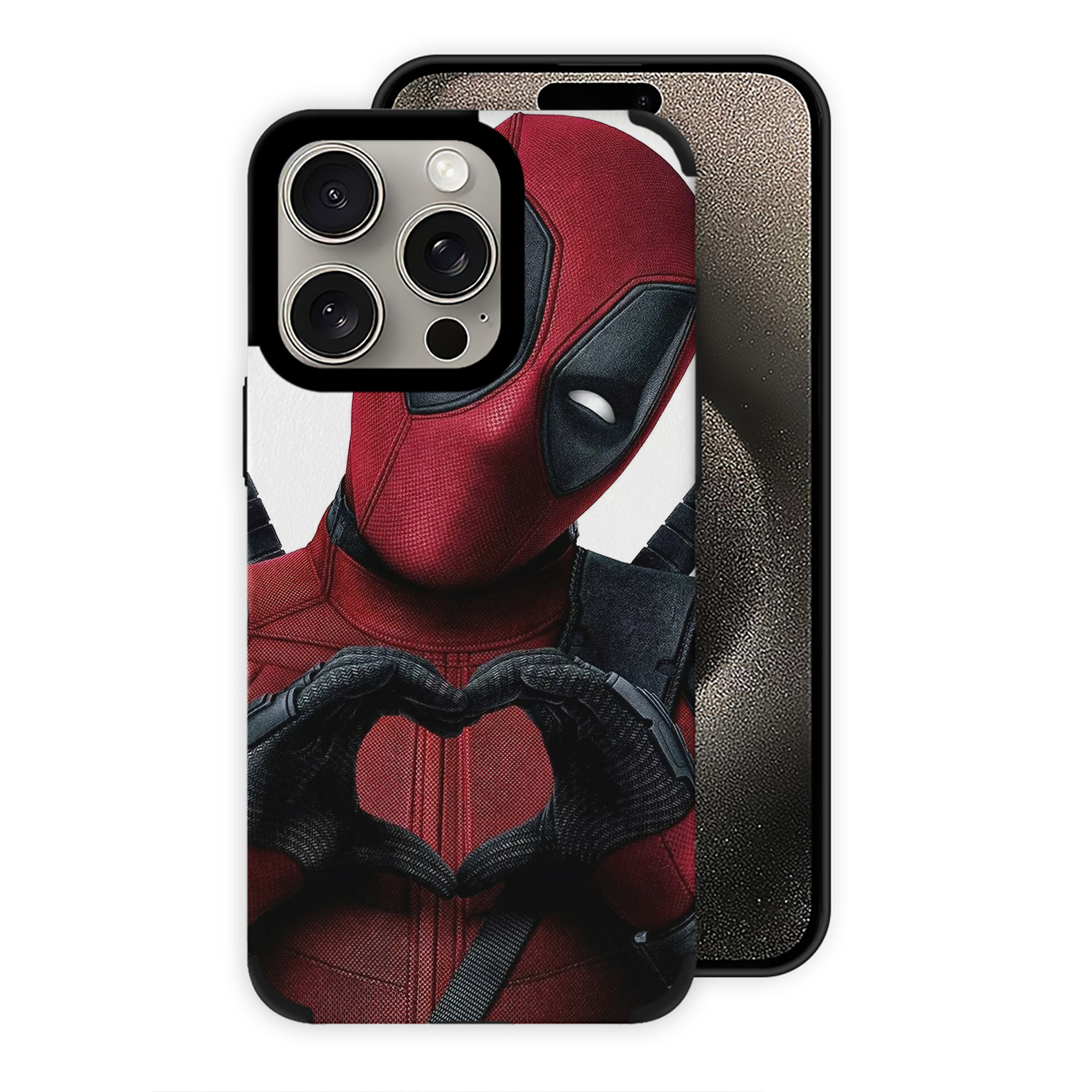 （画像用） Deadpool デッドプール 【iPhone15ProMax対応】 PUレザー スマホケース 耐衝撃＆黄変防止