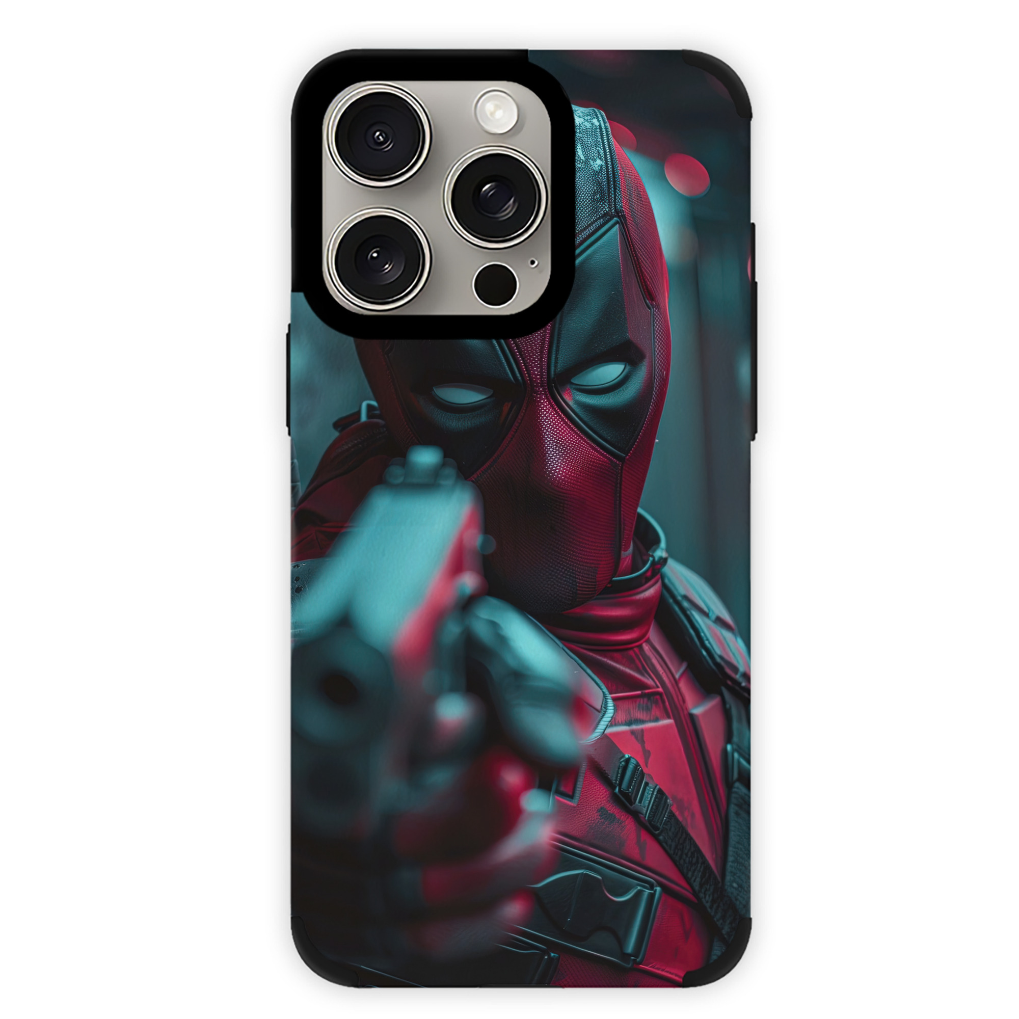 （画像用） Deadpool デッドプール 【iPhone15ProMax対応】 PUレザー スマホケース 耐衝撃＆黄変防止