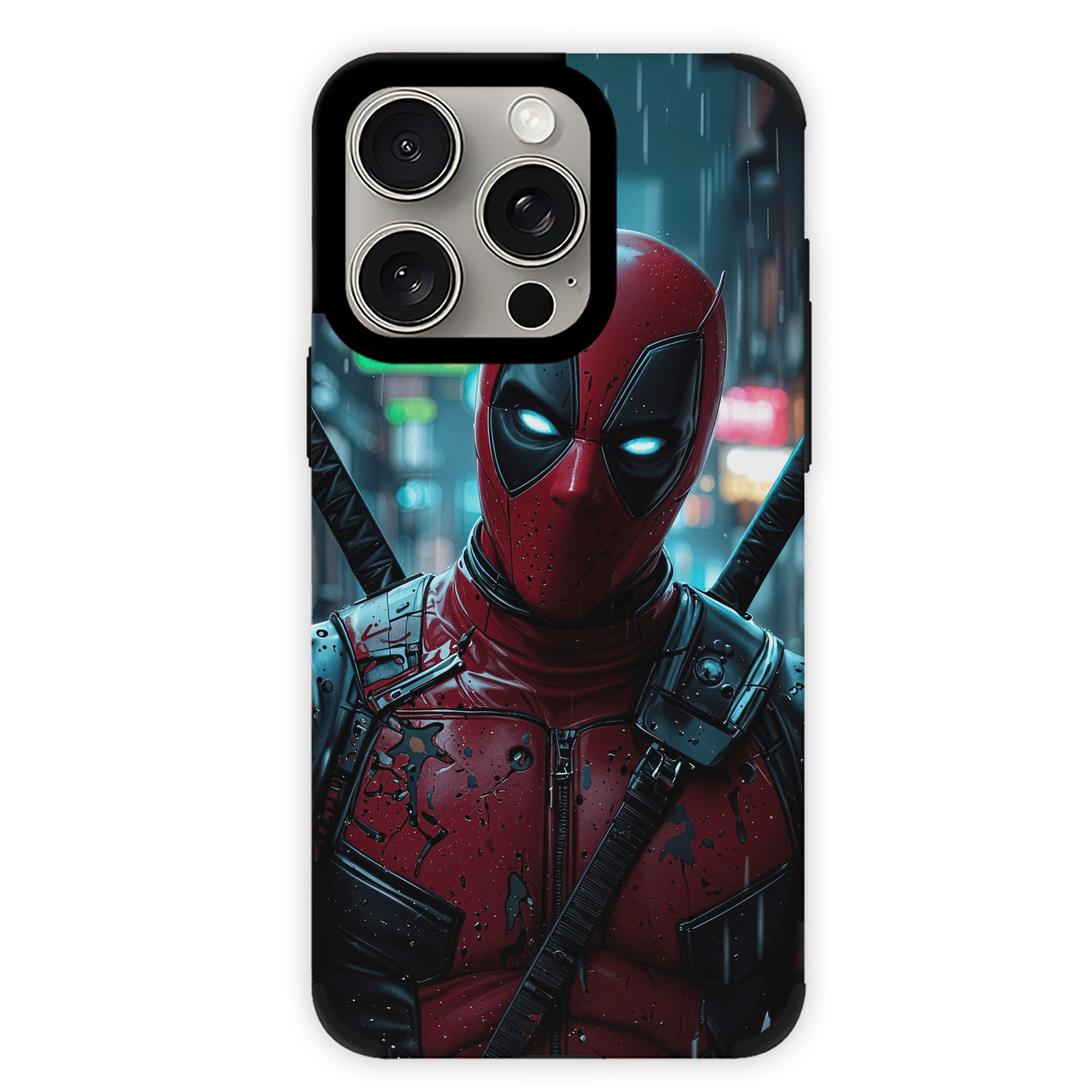 （画像用） Deadpool デッドプール 【iPhone15ProMax対応】 PUレザー スマホケース 耐衝撃＆黄変防止