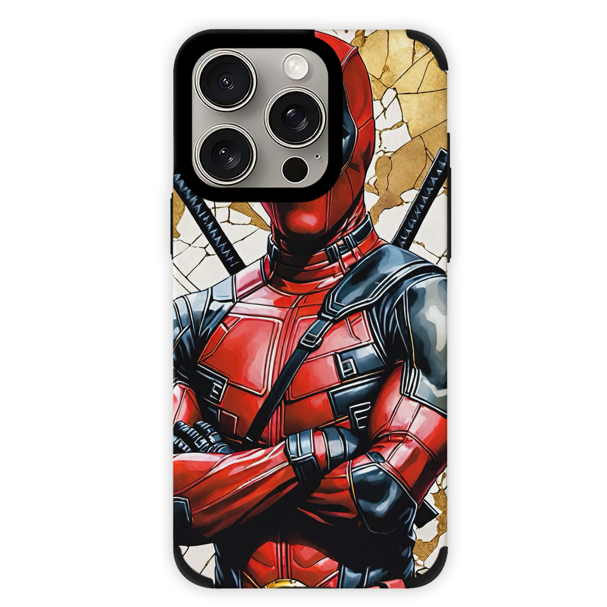 （画像用） Deadpool デッドプール 【iPhone15ProMax対応】 PUレザー スマホケース 耐衝撃＆黄変防止