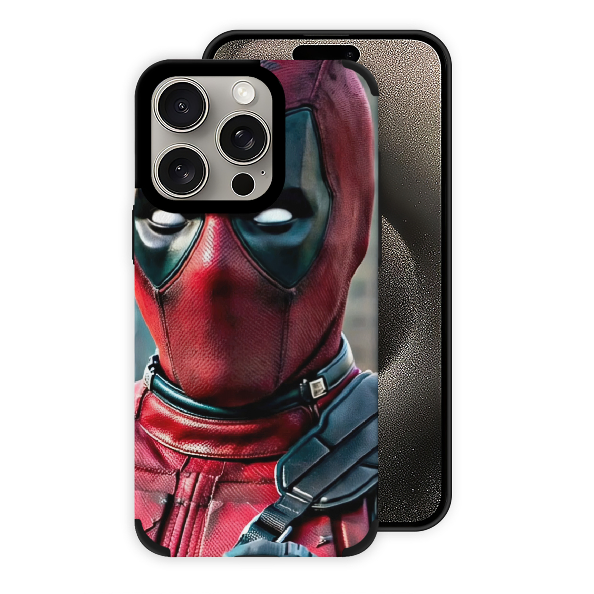 （画像用） Deadpool デッドプール 【iPhone15ProMax対応】 PUレザー スマホケース 耐衝撃＆黄変防止