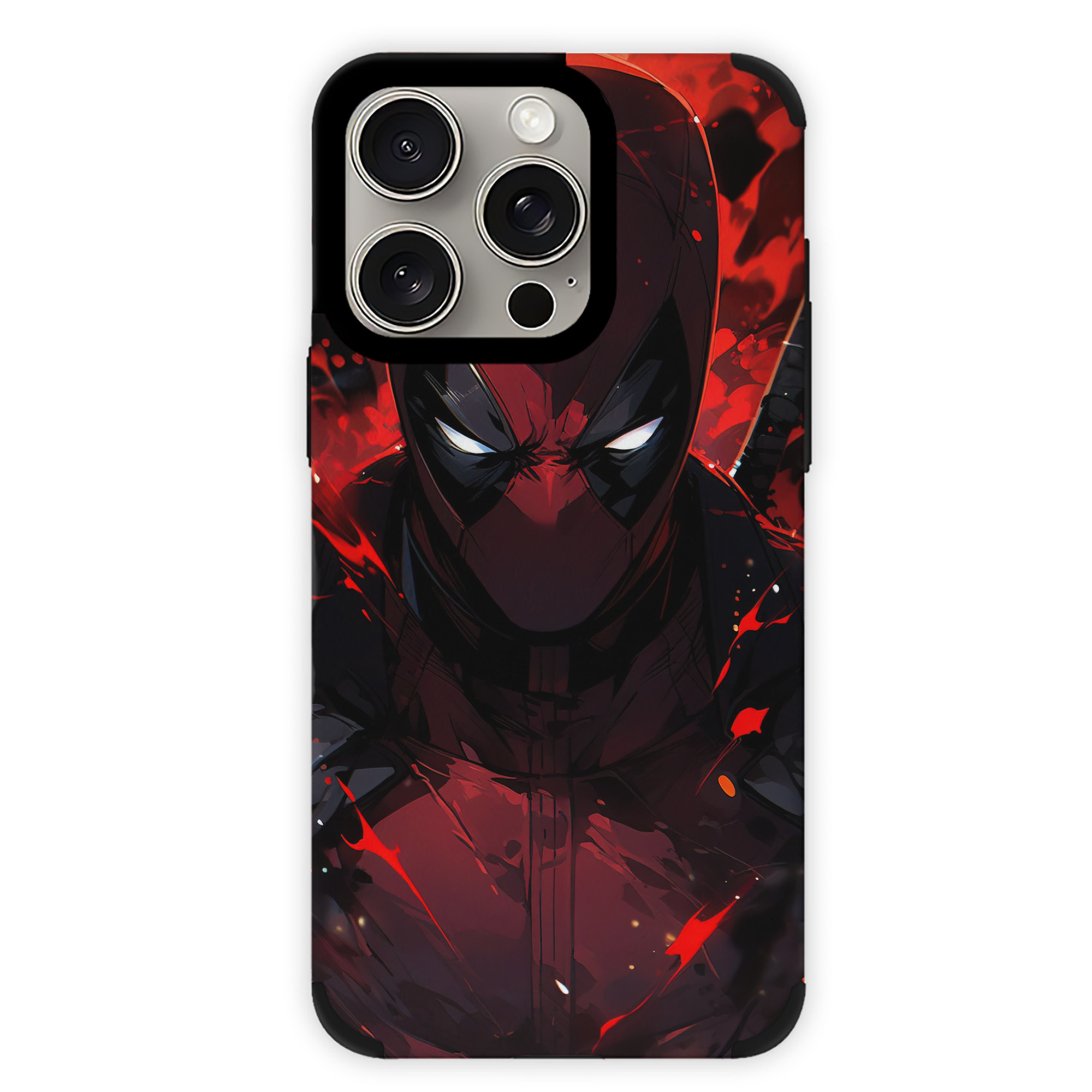 （画像用） Deadpool デッドプール 【iPhone15ProMax対応】 PUレザー スマホケース 耐衝撃＆黄変防止