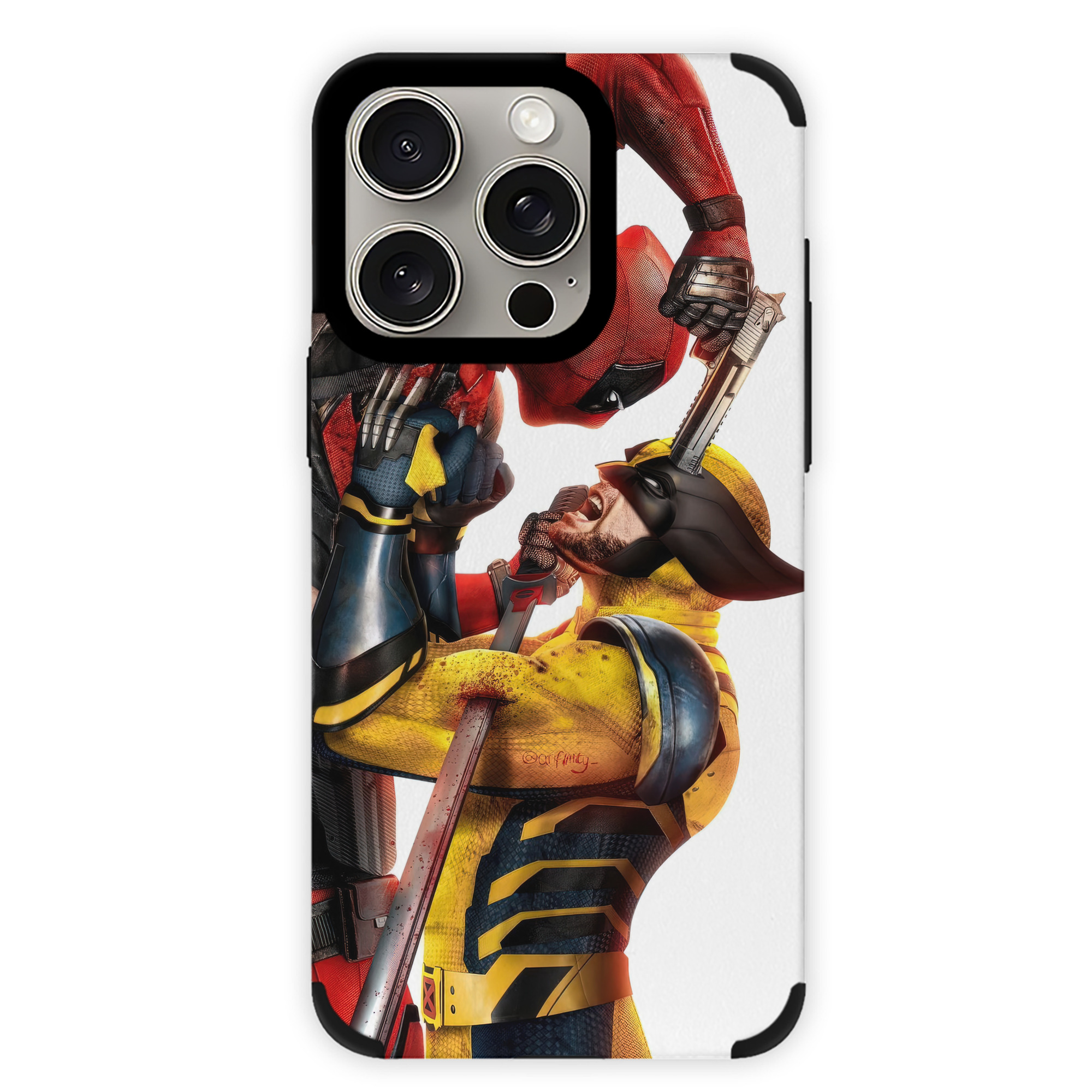 （画像用） Deadpool デッドプール 【iPhone15ProMax対応】 PUレザー スマホケース 耐衝撃＆黄変防止