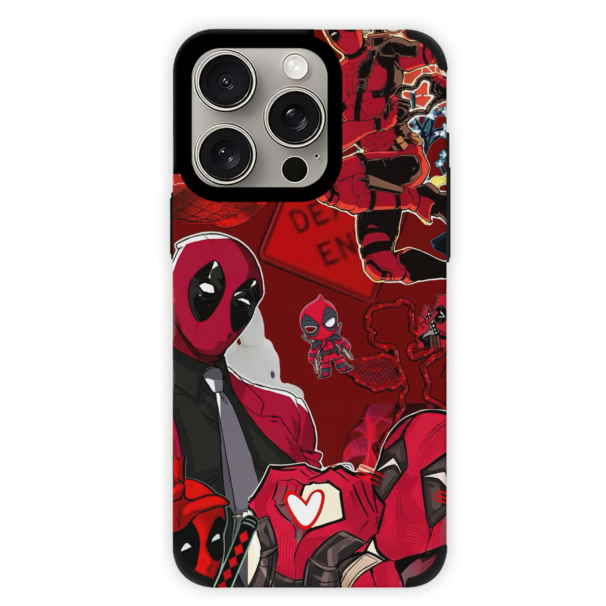 （画像用） Deadpool デッドプール 【iPhone15ProMax対応】 PUレザー スマホケース 耐衝撃＆黄変防止