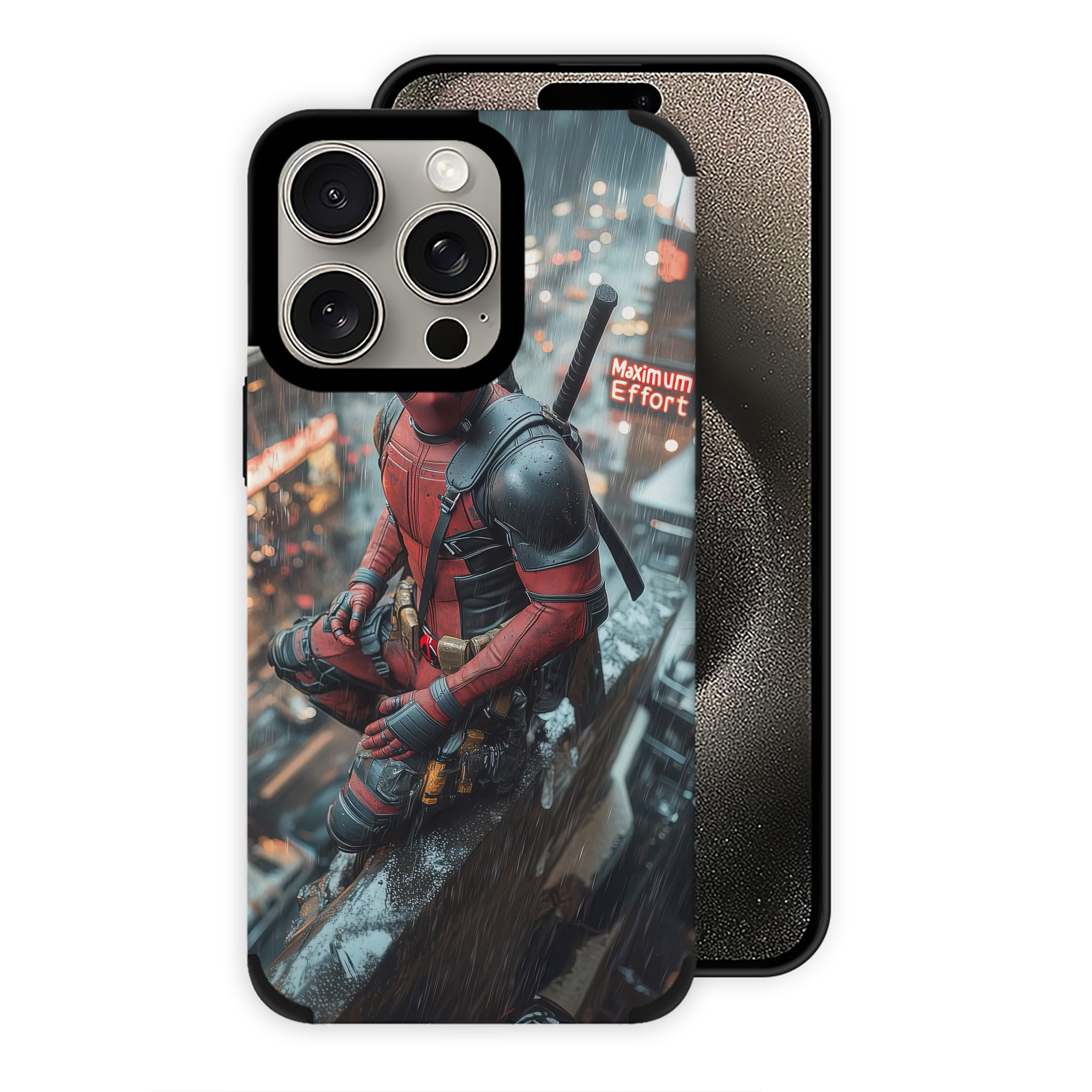 （画像用） Deadpool デッドプール 【iPhone15ProMax対応】 PUレザー スマホケース 耐衝撃＆黄変防止