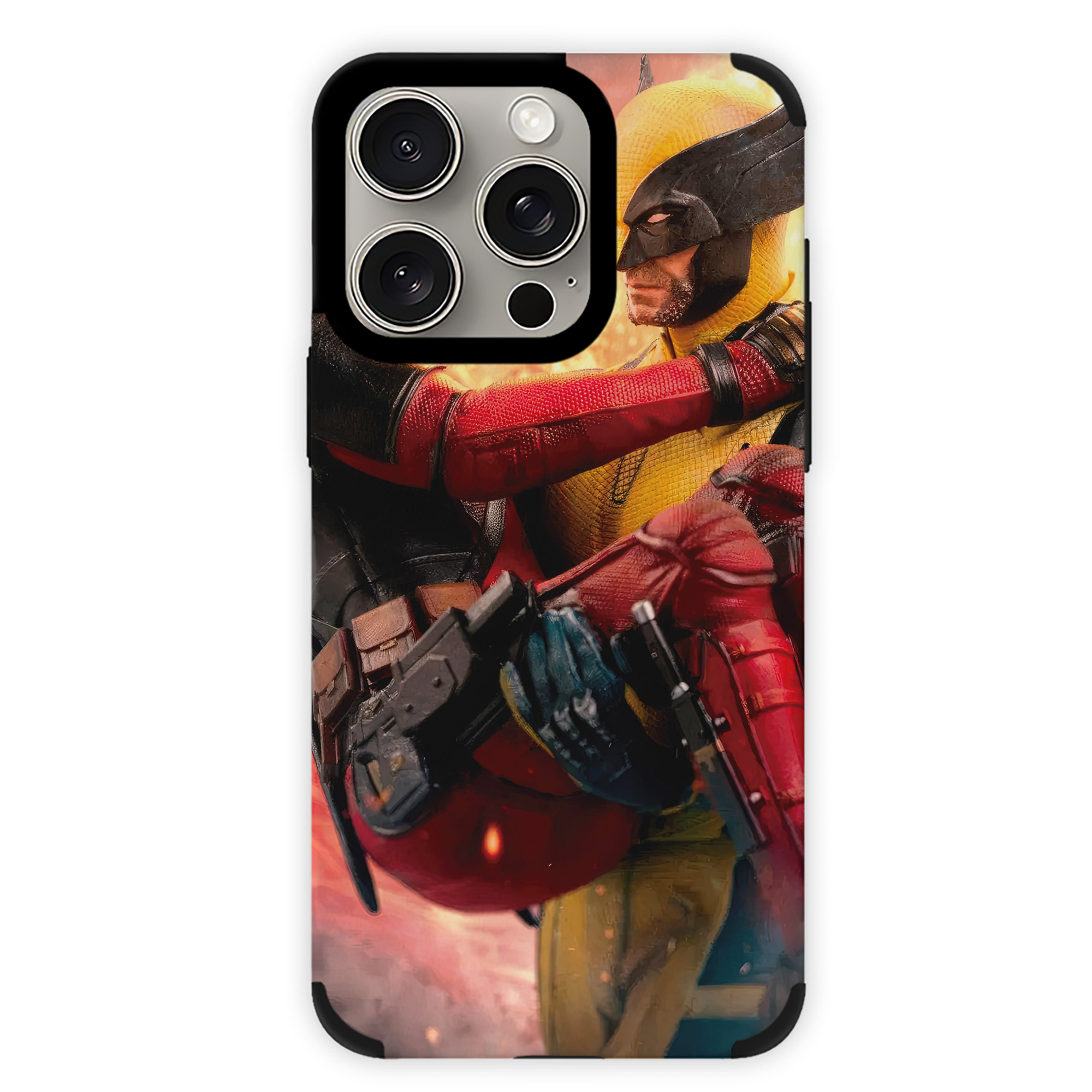 （画像用） Deadpool デッドプール 【iPhone15ProMax対応】 PUレザー スマホケース 耐衝撃＆黄変防止