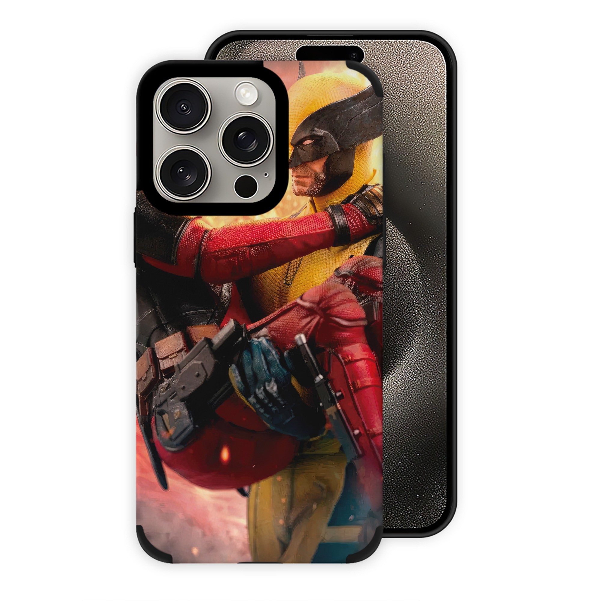 （画像用） Deadpool デッドプール 【iPhone15ProMax対応】 PUレザー スマホケース 耐衝撃＆黄変防止