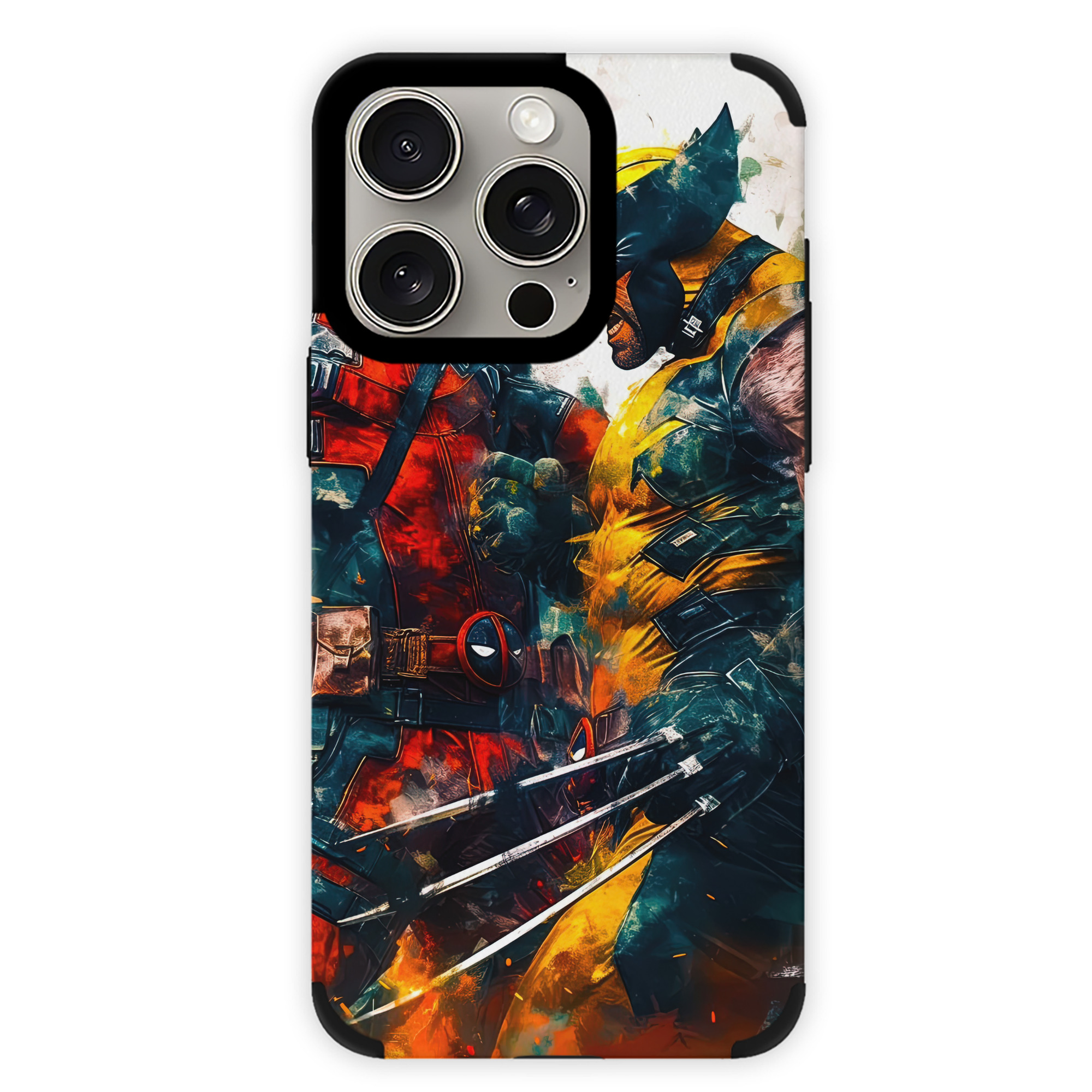 （画像用） Deadpool デッドプール 【iPhone15ProMax対応】 PUレザー スマホケース 耐衝撃＆黄変防止